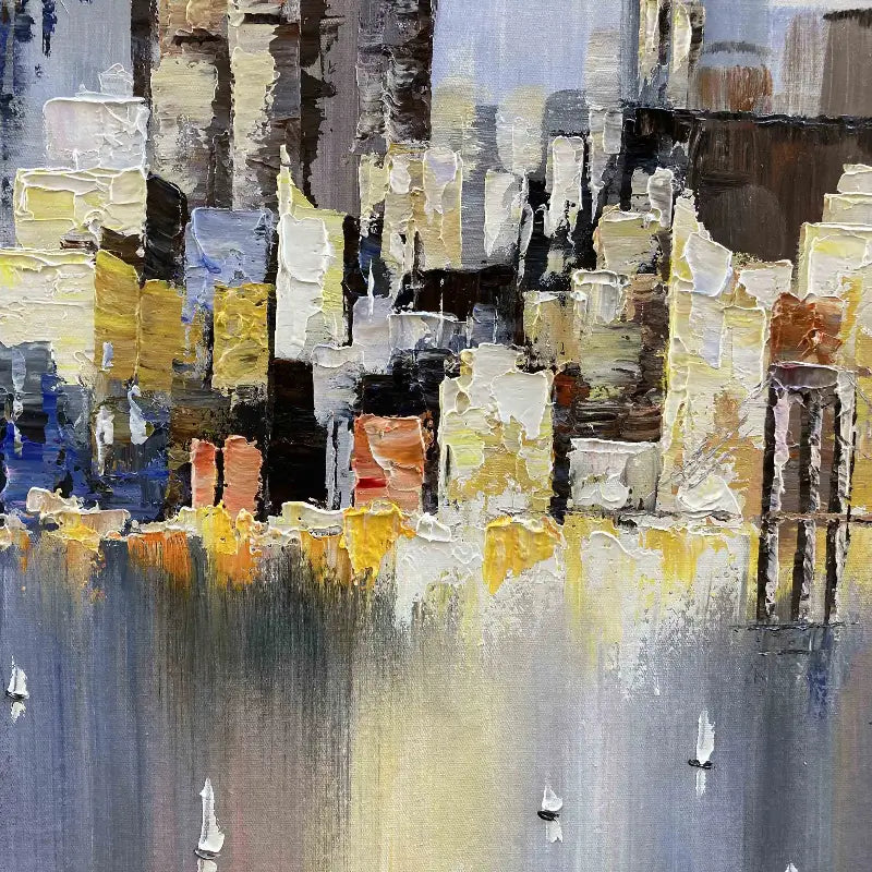 Urban Landscape Painting #UL 008 - Modern Wall Art for Home & Office Decor - Perfect for Living Room, Bedroom or Workspace