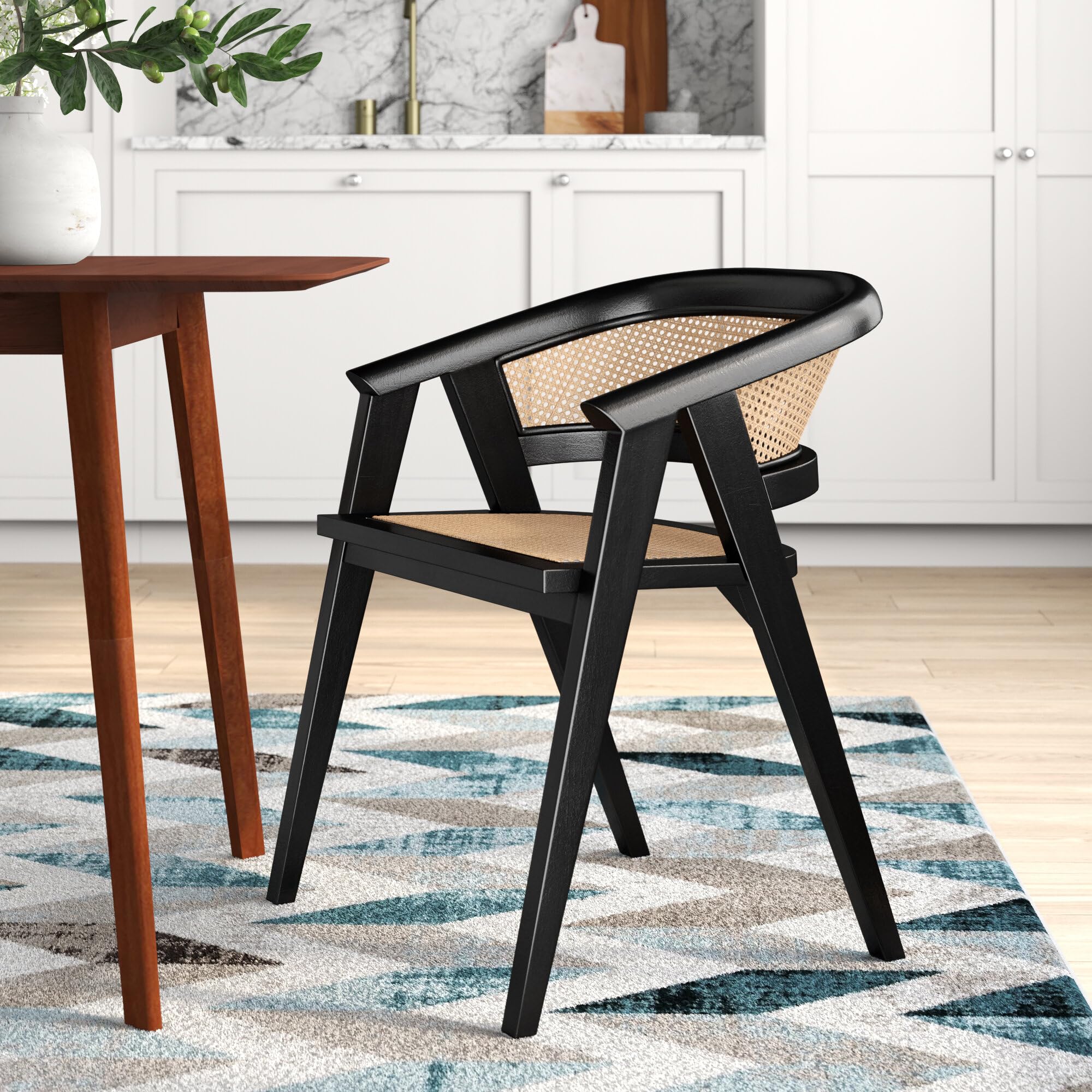 NPD Seine Dining Chair - Natural Wooden Dining Chair for Kitchen, Dining Room, and Outdoor Patio Use