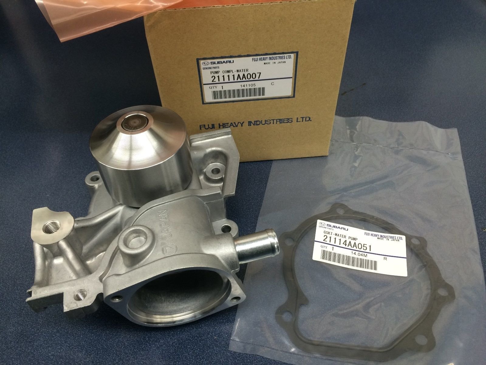 Subaru Water Coolant Pump & Gasket Kit - OEM Replacement for Legacy, Forester, Outback, Impreza, Baja | Engine Cooling System Repair | Perfect for DIY Mechanics & Auto Shops