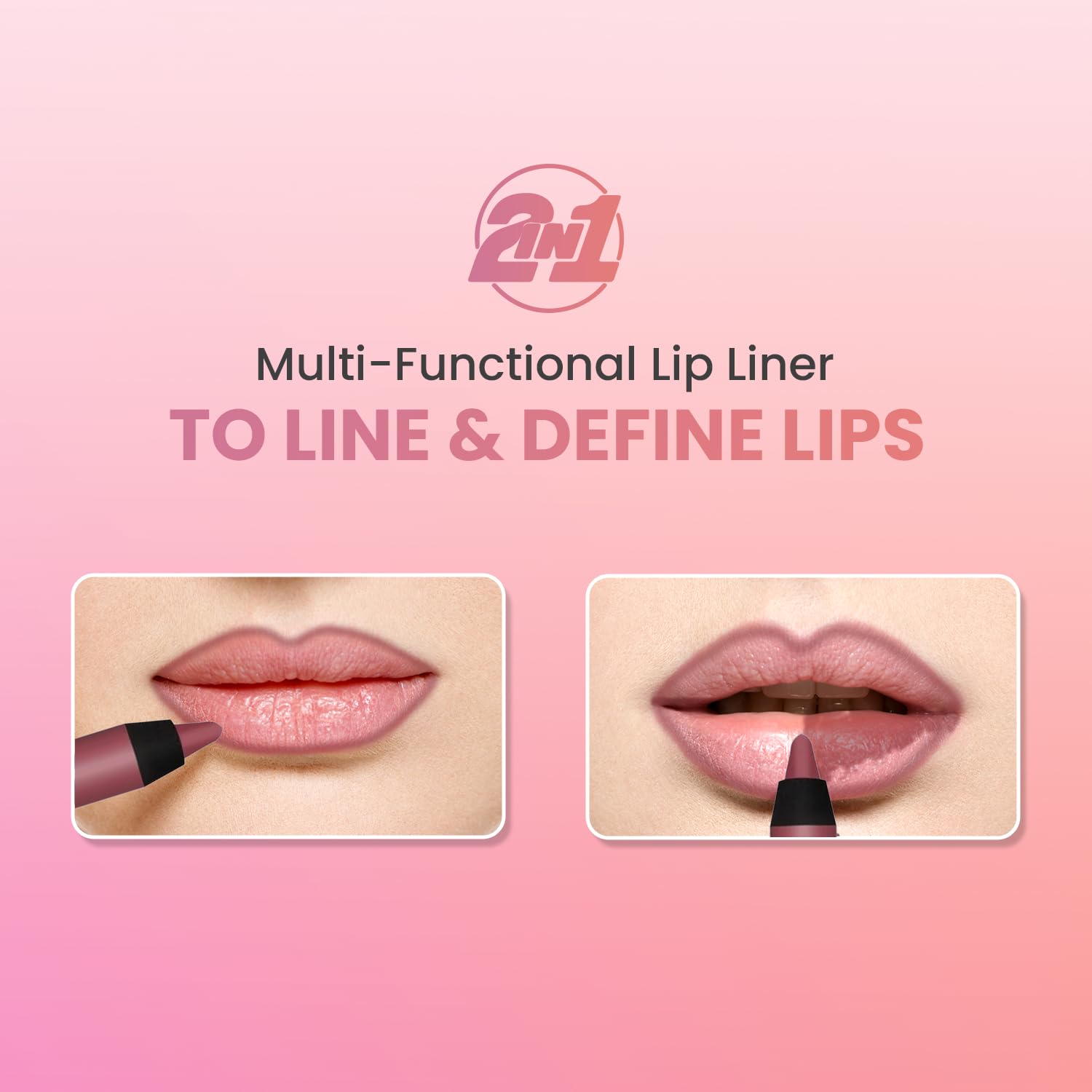 Swiss Beauty 2-In-1 Creamy Matte Lip Liner & Lipstick - Smudgeproof, Waterproof Longwear Lip Filler - Clear Red Shade (1.6g) for Everyday Makeup & Special Occasions
