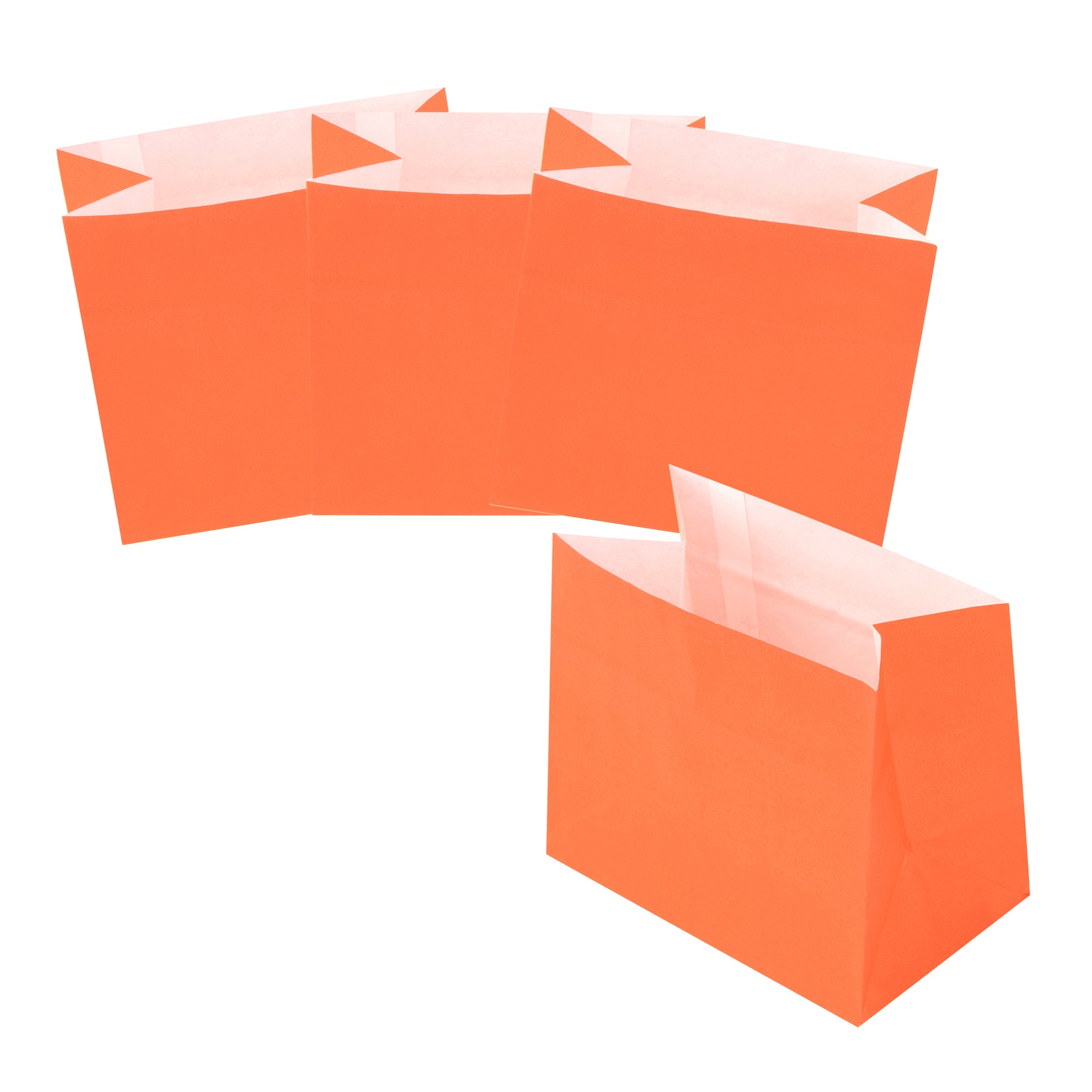 Eco-Friendly Orange Paper Snack Bags - 4.25