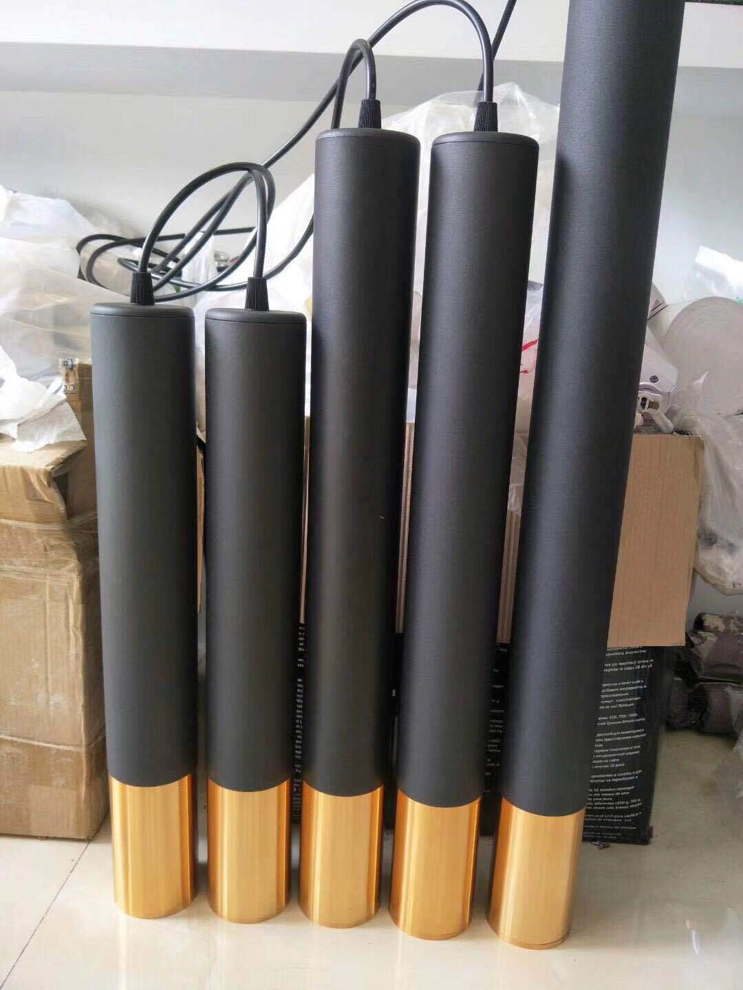 3 Pack 7W Modern LED Pendant Light Fixture - Black Cylinder Long Tube Hanging Ceiling Lamp, 6000K Daylight - Perfect for Kitchen Island, Dining Room, Living Room, Counter & Shop Decor Lighting