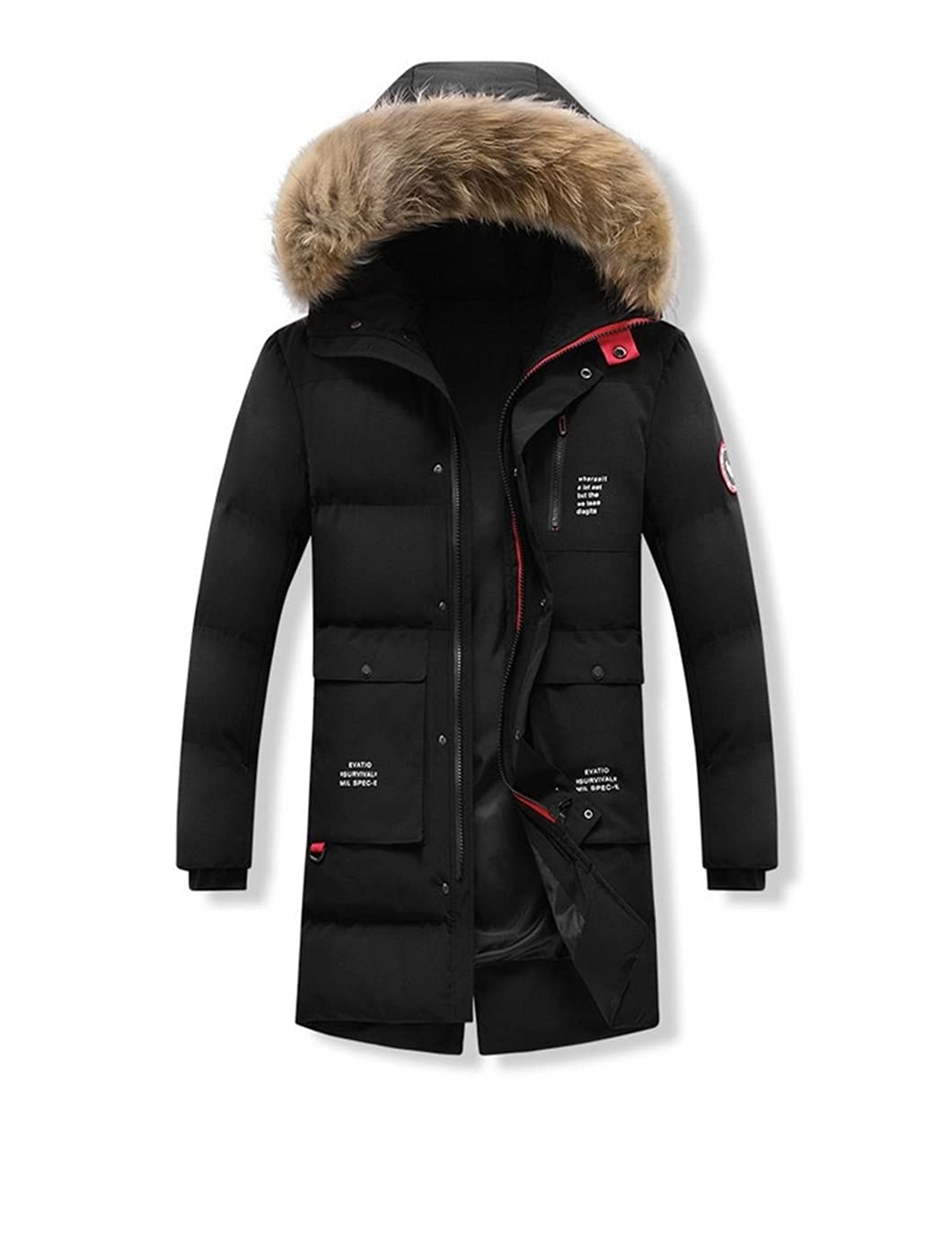 Men's Winter Windproof Warm Hooded Down Jacket - Cotton Padded Coat for Cold Weather | Outdoor Activities & Daily Wear