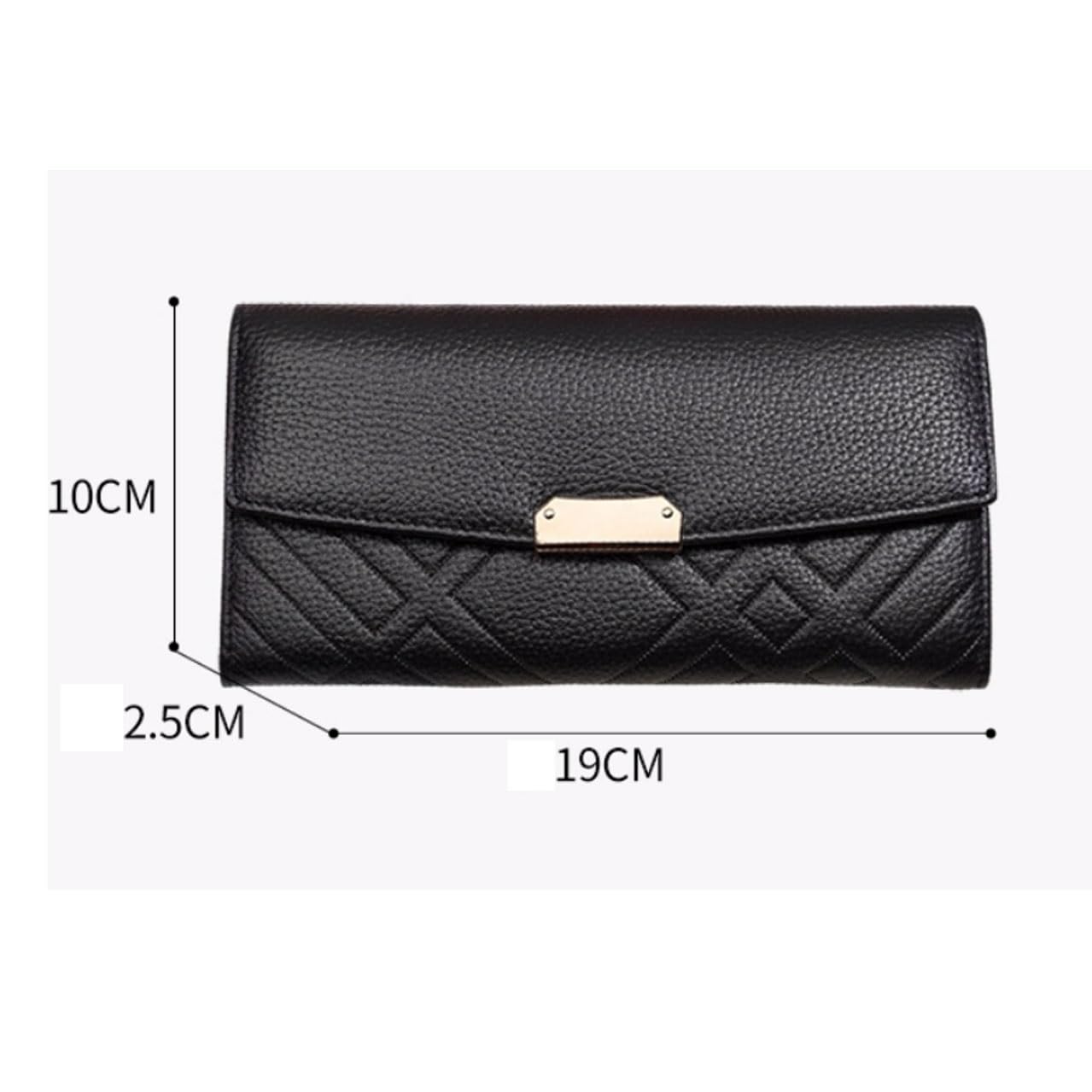 Genuine Leather Women's Wallet - RFID Blocking Business Wallet with Money Organizer & Card Holder - Slim Purse for Credit Cards & Cash (Black) - Perfect for Office, Travel & Everyday Use