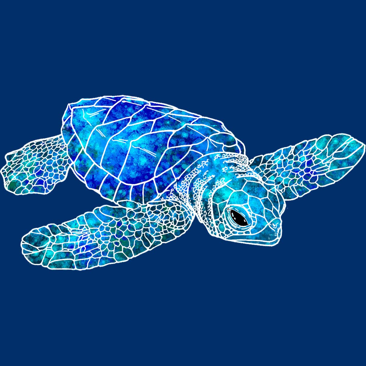 Men's Watercolor Sea Turtle Graphic T-Shirt by Maryedenoa - Soft Cotton Tee for Casual Wear, Beach Outings & Summer Style