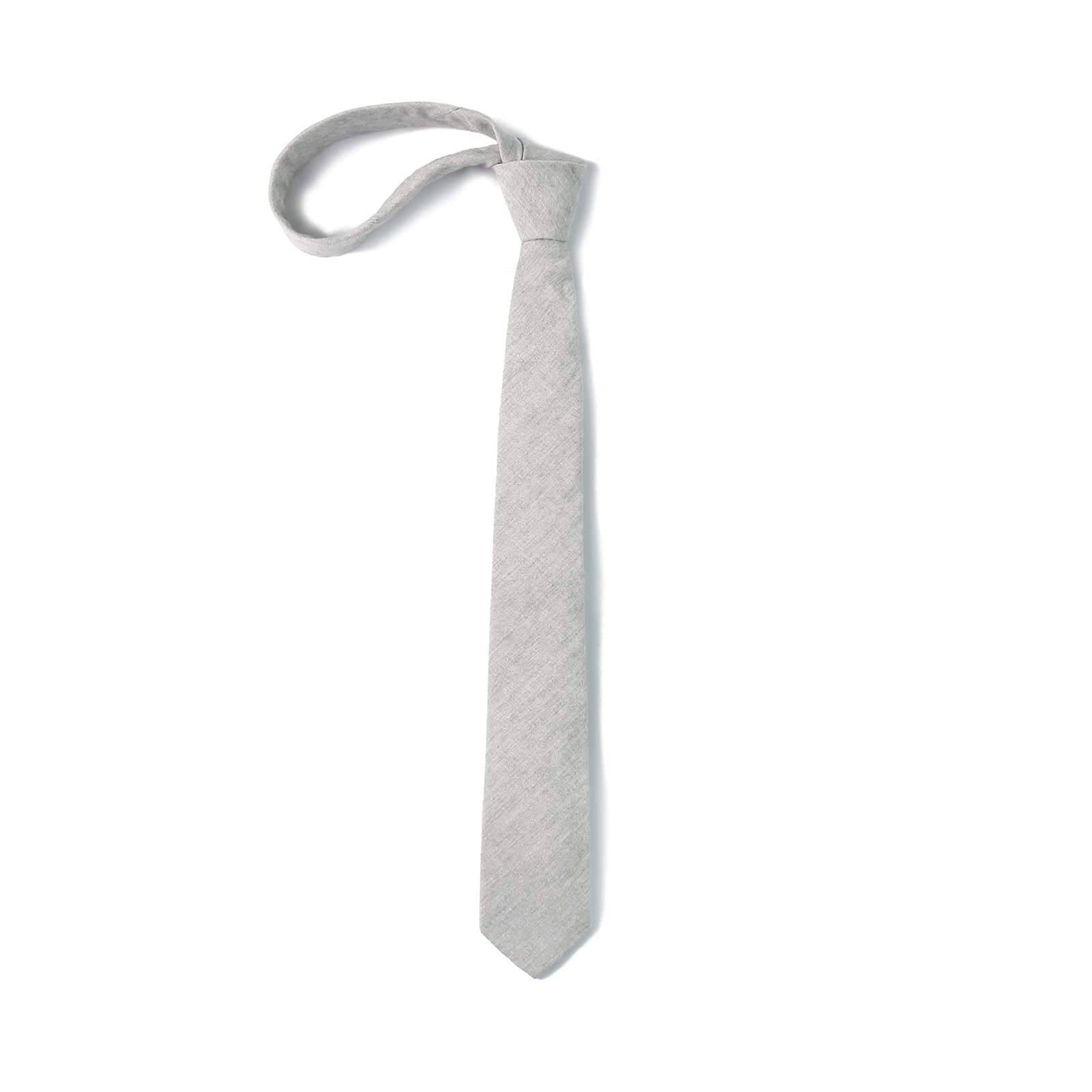 HOULIFE Men's Skinny Ties - Solid Color & Cotton Stripe Slim Neckties for Wedding, Business, Party | Formal & Casual Office Wear | Perfect Gift for Groomsmen, Professionals