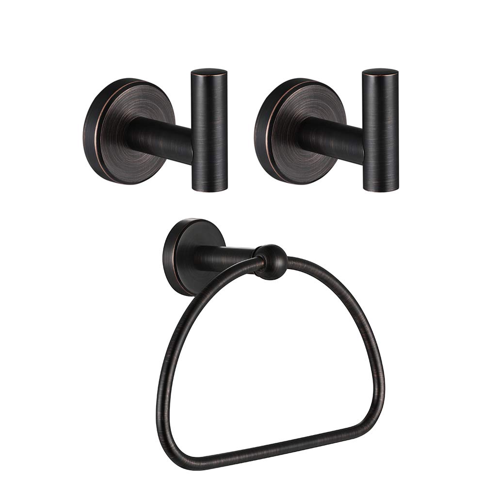 Oil Rubbed Bronze Towel Ring Holder - 7