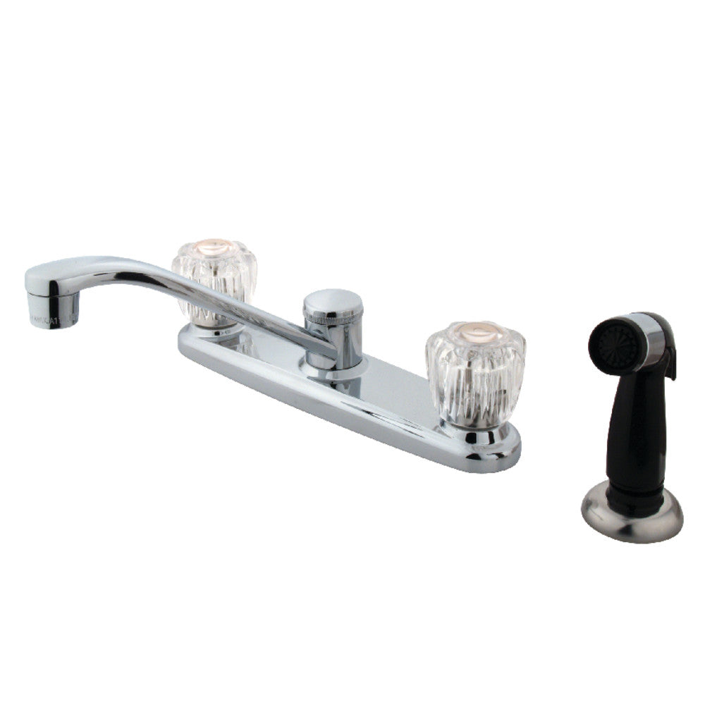 Kingston Brass KB112 Americana Centerset Kitchen Faucet - Single Handle Pull-Down Sprayer, Oil Rubbed Bronze Finish, Perfect for Modern Farmhouse & Traditional Kitchens