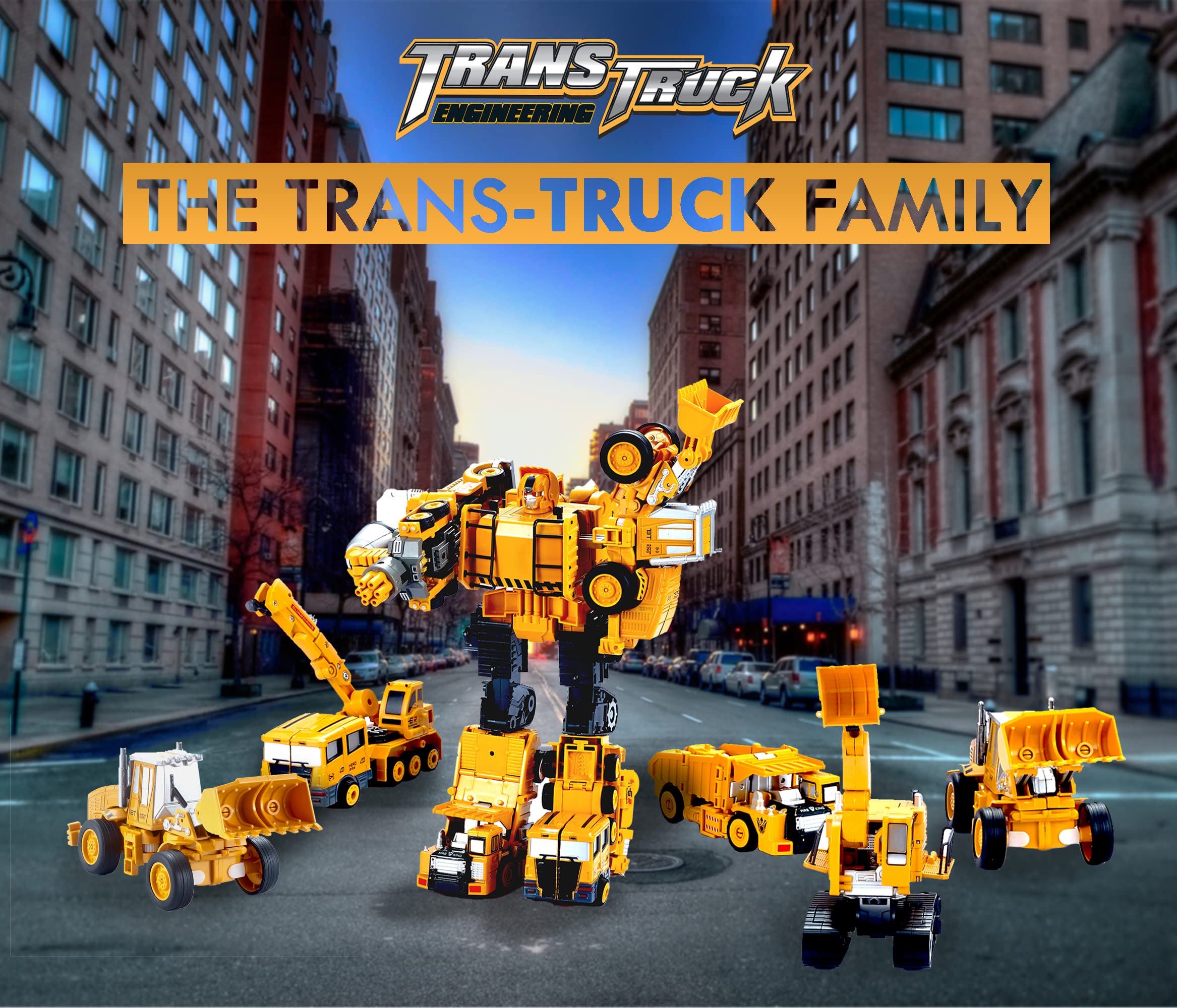 Big Mo's Toys Tractor Robot Construction Set - 5 Piece Transforming Truck to Robot STEM Building Kit - Educational DIY Action Figures for Kids - Perfect for Birthday, Christmas Gifts & Creative Playtime