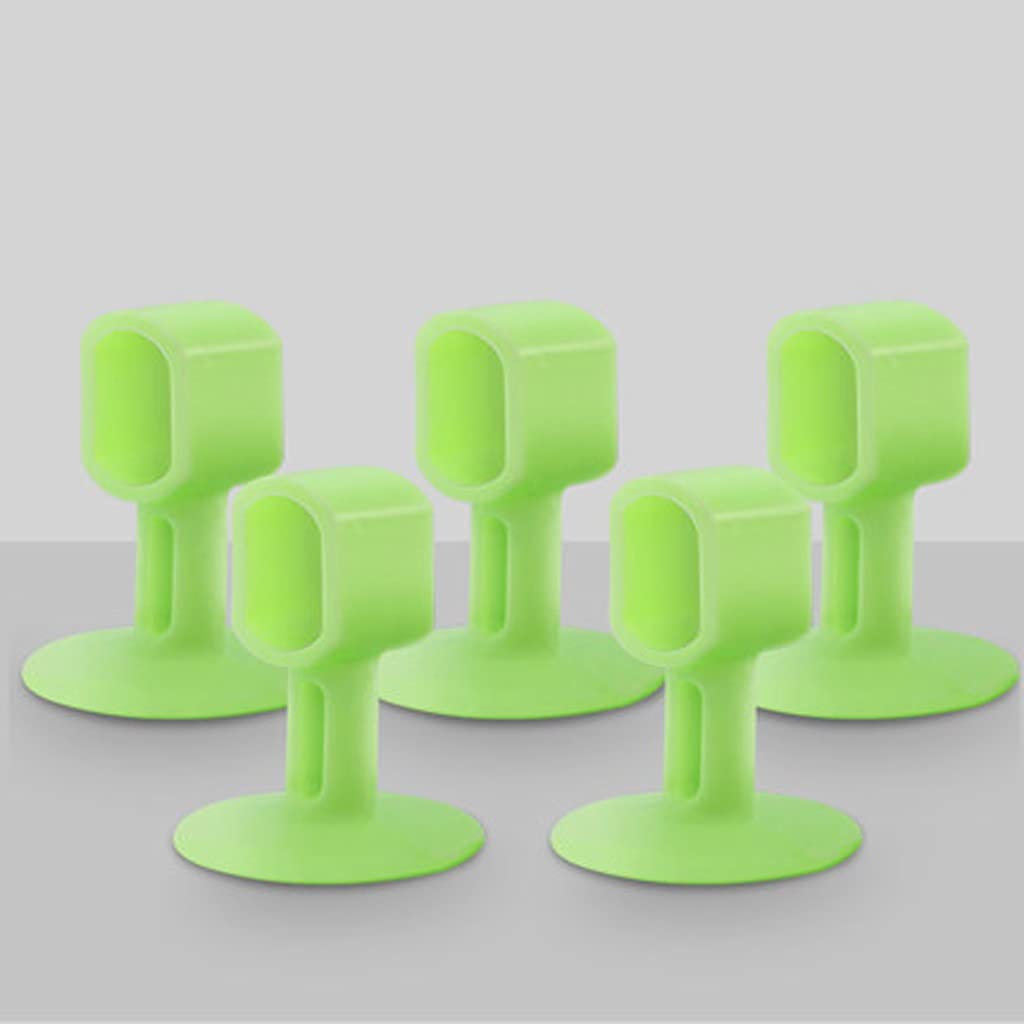 5PCS Green Silicone Doorknob Wall Protectors - Soft Anti-Collision Door Stopper, Cabinet Handle Silencer & Door Mute Crash Pad for Home, Office - Noise Reduction & Child Safety Door Bumper (Home Use, Nursery, Office, Hotel)