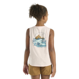 Youth Sleeveless Camping T-Shirt - Breathable Quick-Dry Outdoor Shirt for Hiking, Backpacking & Summer Adventures