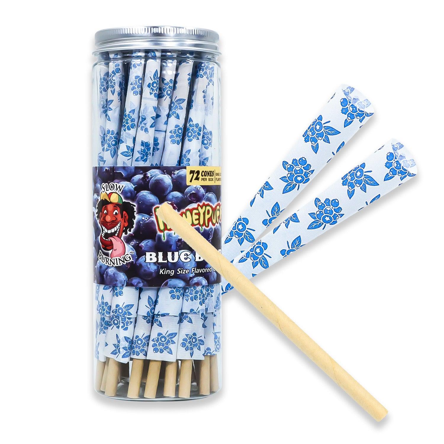 Honeypuff 110MM Classic Pre-Rolled Cones - 72 Fruit Flavored Rolling Papers for Smooth Smoking | Perfect for Herbal Blends, Tobacco & CBD Use at Home or Outdoors