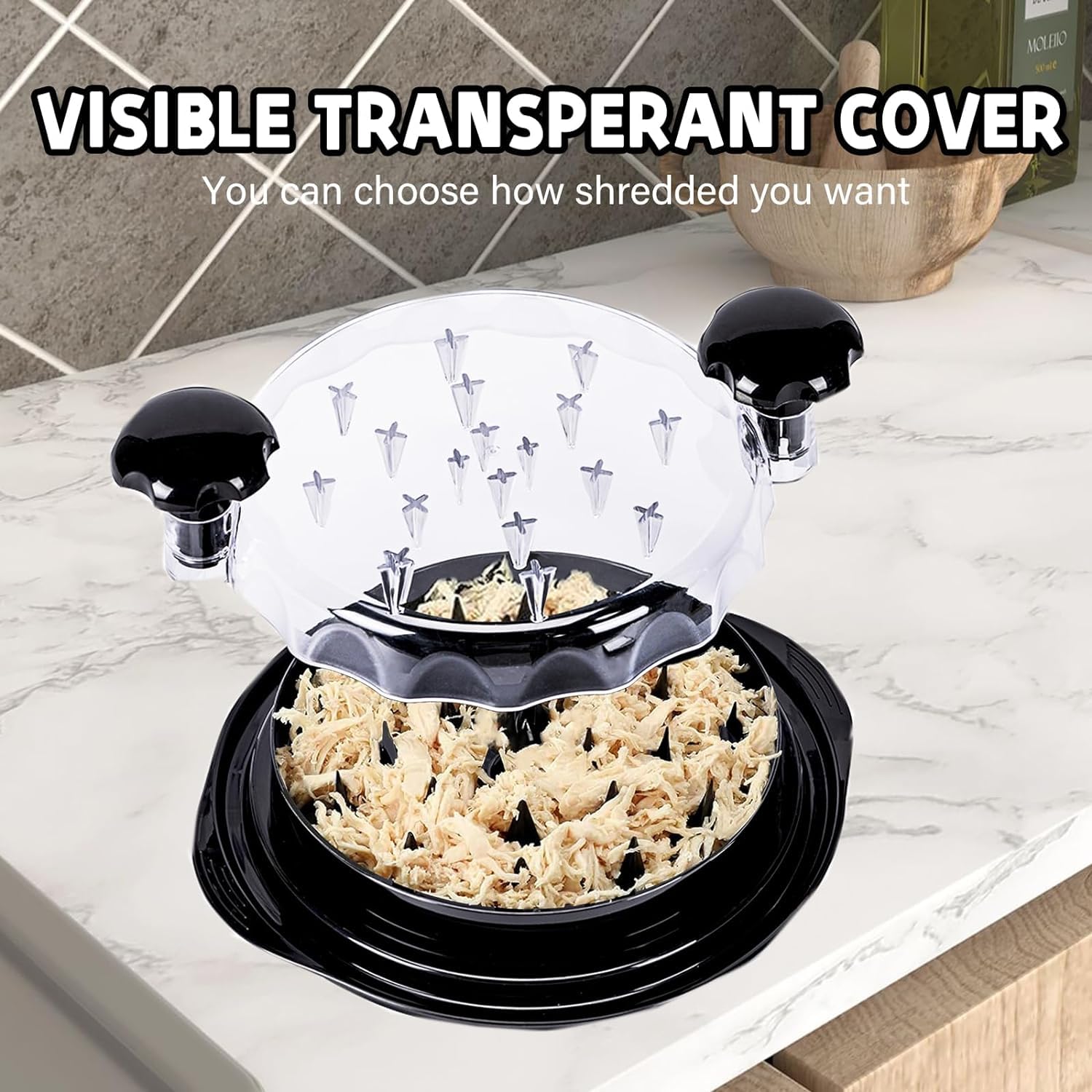 PINKJOY Premium Chicken Shredder & Meat Shredder Tool - Ergonomic Non-Slip Handle, Easy to Clean & Twist - Perfect for Pulled Chicken, Pork, Beef - Ideal for BBQ, Tacos, Sandwiches & Meal Prep