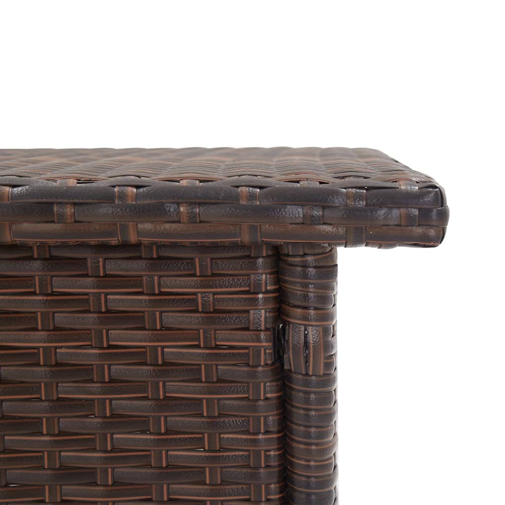 Brown Poly Rattan Coffee Table 19.7