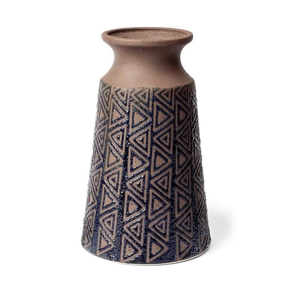 Mercana 68015 Handcrafted Blue and Brown Ceramic Vases - Elegant Home Decor for Living Room, Dining Table, or Wedding Centerpieces