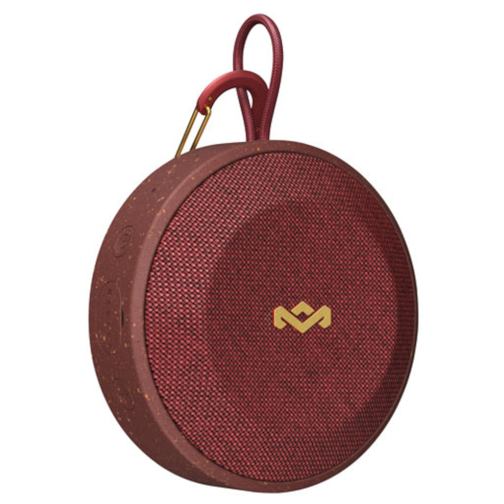 HOUSE OF MARLEY EM JA015 SB No Bounds Outdoor Bluetooth Speaker - Waterproof Portable Wireless Speaker with Rich Bass (Red, Blemished Package) - Perfect for Beach, Pool, Camping & Backyard Parties