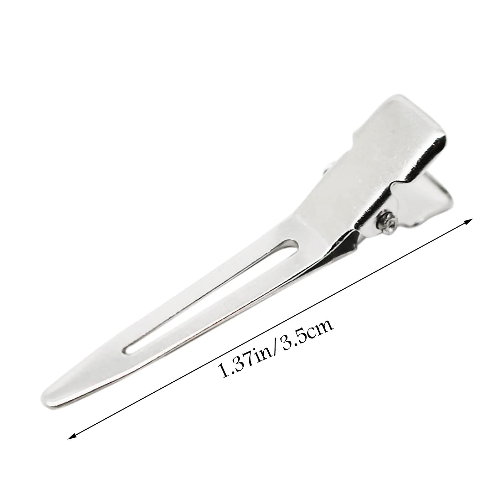 Tuscom 100pcs Curling Clips - Silver Metal Hair Claws for Styling & DIY