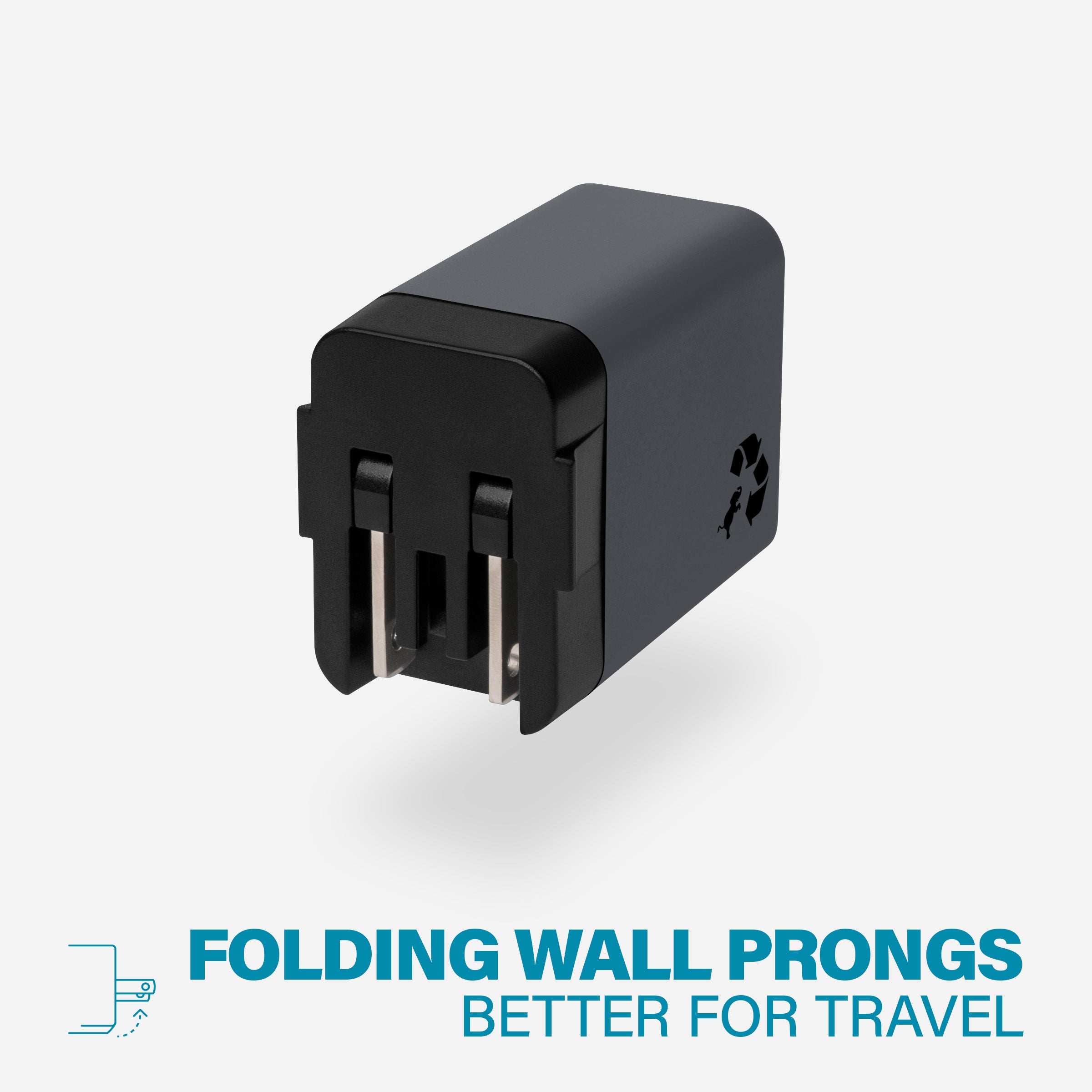 WALLY Mini Wall Charger - Fast USB Charging Block for iPhone, Android, Tablets - Compact Travel Charger for Home, Office, Car & Hotel Use