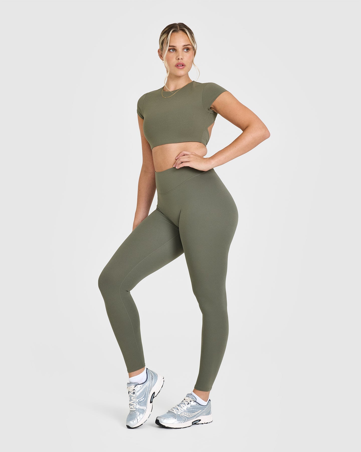 SoftMotion™ High Waist Yoga Leggings for Women - Alpine Green | Stretchy & Breathable Workout Pants for Running, Gym & Lounge
