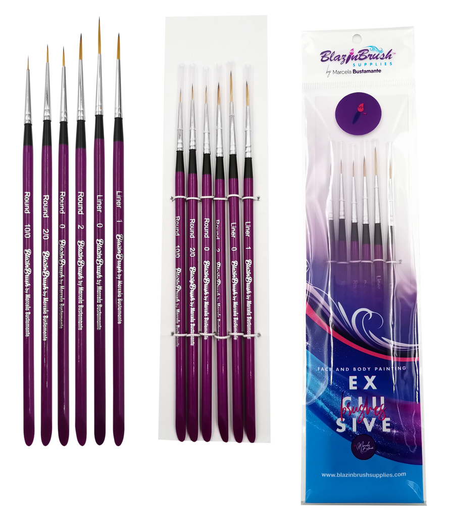 Blazin 6-Piece Professional Makeup Brush Set - Soft Bristles for Flawless Foundation, Blush & Eyeshadow Application - Perfect for Daily Makeup & Professional Artists
