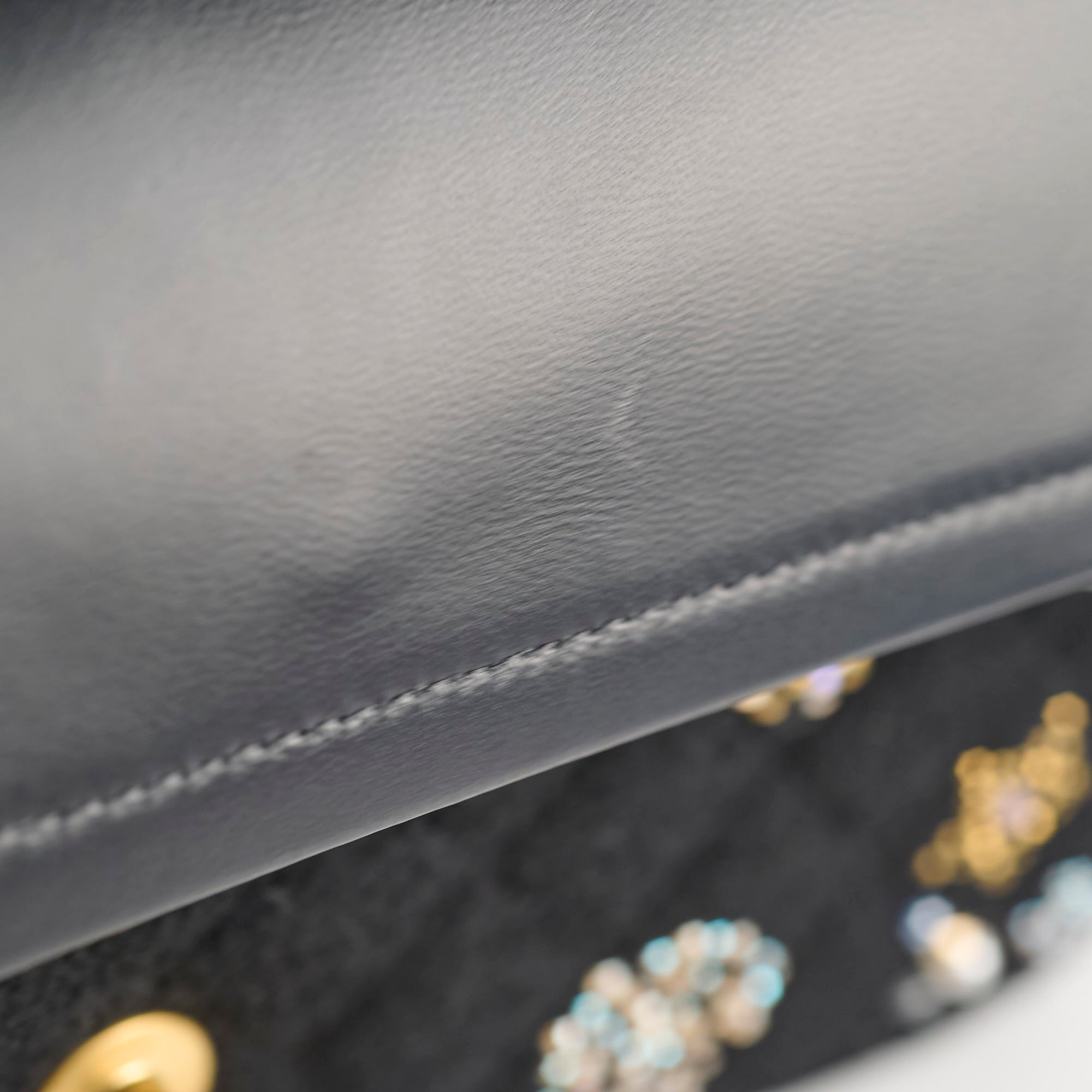 Chanel Medium Classic Crystal Embellished Flap Bag Black Microchip - Luxury Designer Handbag for Women, Evening Parties & Special Occasions