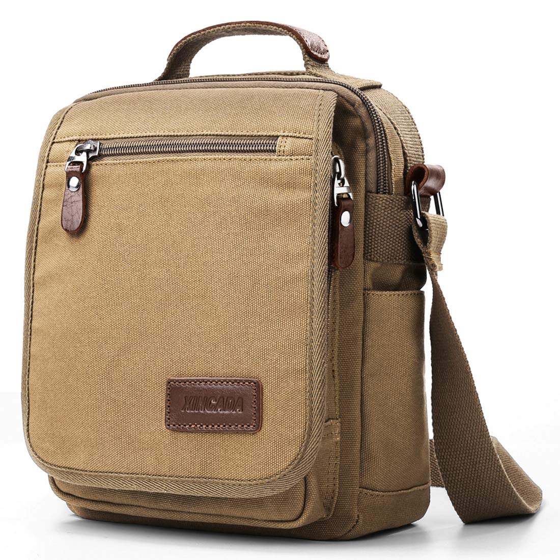 XINCADA Men's Messenger Bag - Durable Canvas Shoulder Bag for Work, Business & Travel - Stylish Crossbody Purse for Daily Commute & Office Use
