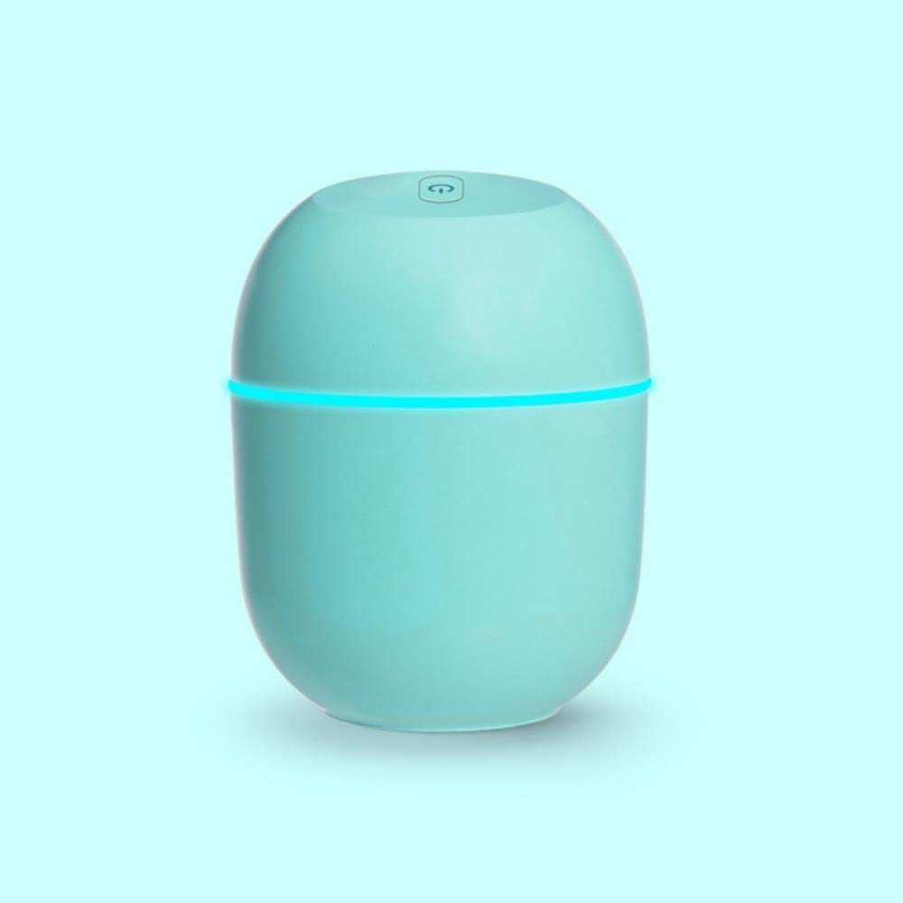 220ml USB Ultrasonic Mini Air Humidifier with LED Night Light - 12V Essential Oil Diffuser for Car & Home - Compact Aromatherapy Purifier for Office, Bedroom, Nursery and Travel