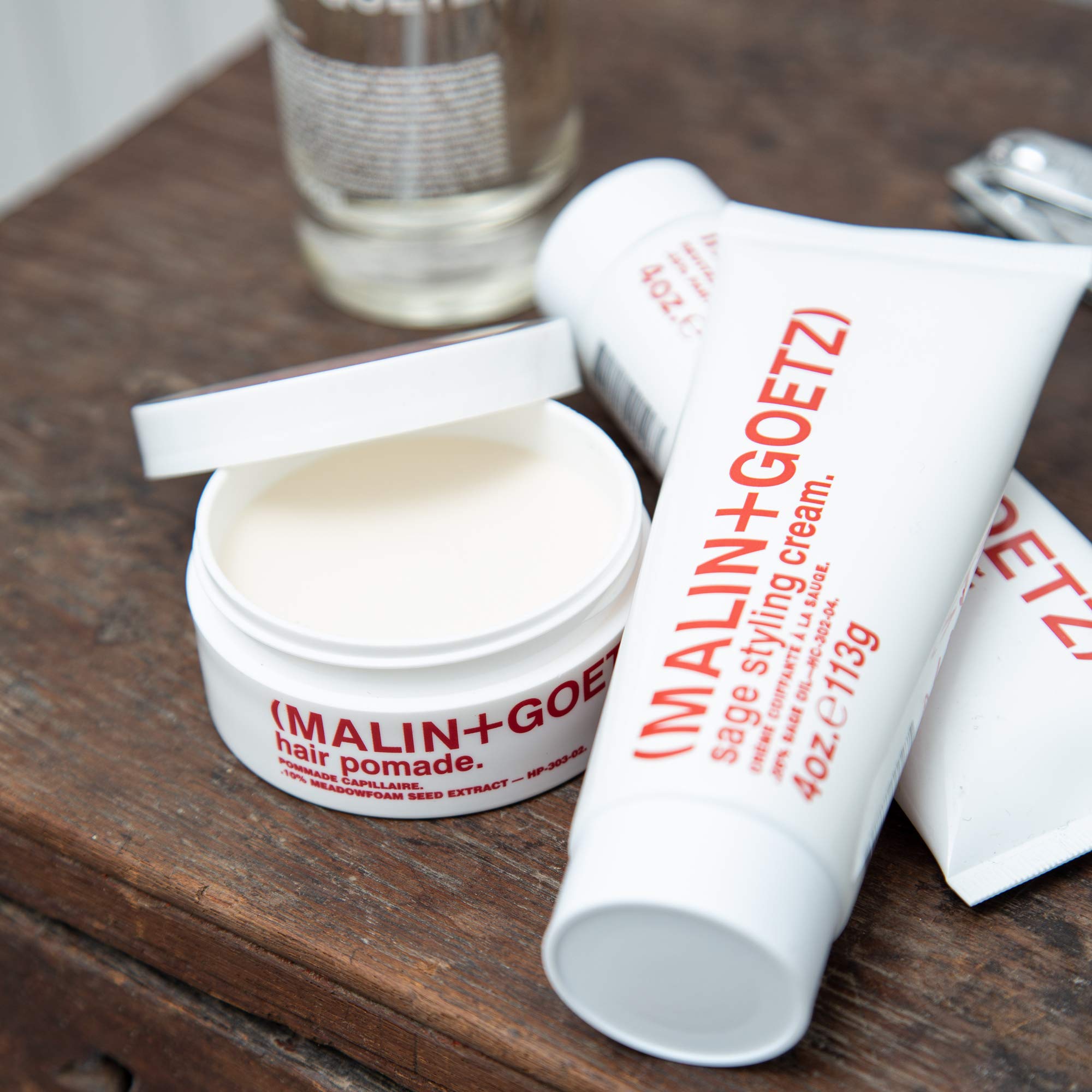 Malin + Goetz Hair Pomade 2 oz - Lightweight Styling Wax for Men & Women with All-Day Hold | Natural Fragrance & Color | Vegan & Cruelty-Free | Perfect for Sleek Looks, Textured Styles & Everyday Grooming