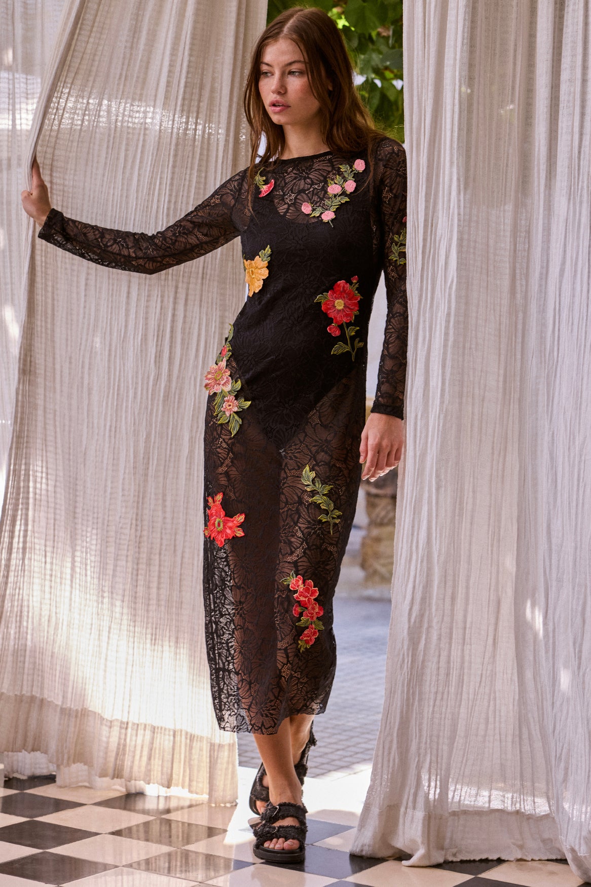 Dawn Belen Women's Elegant Floral Print Dress 15466 - Perfect for Summer Parties, Weddings & Casual Outings
