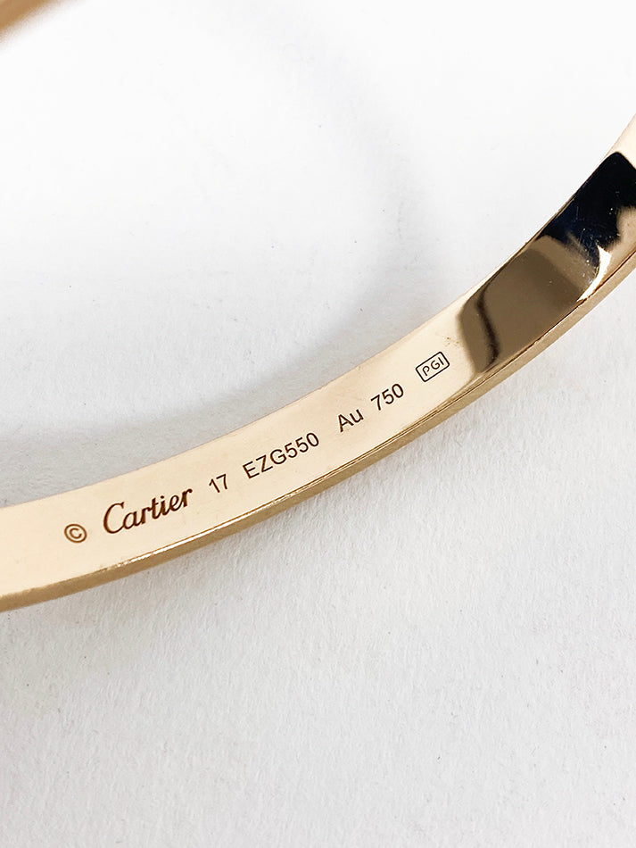 Cartier 18k Rose Gold Love Bracelet - Size 17 - Luxury Jewelry for Women, Anniversary & Valentine's Day Gift