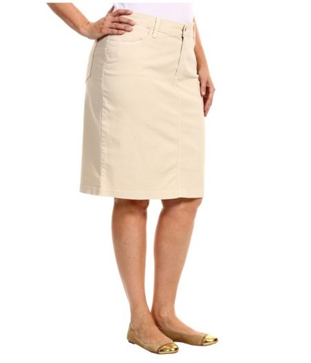 Jack David Women's Plus Size Stretch Denim Jeans & Casual Twill Cotton Skirt Set - Modern Series (1X, Khaki) | Comfortable & Stylish for Everyday Wear, Office & Date Nights