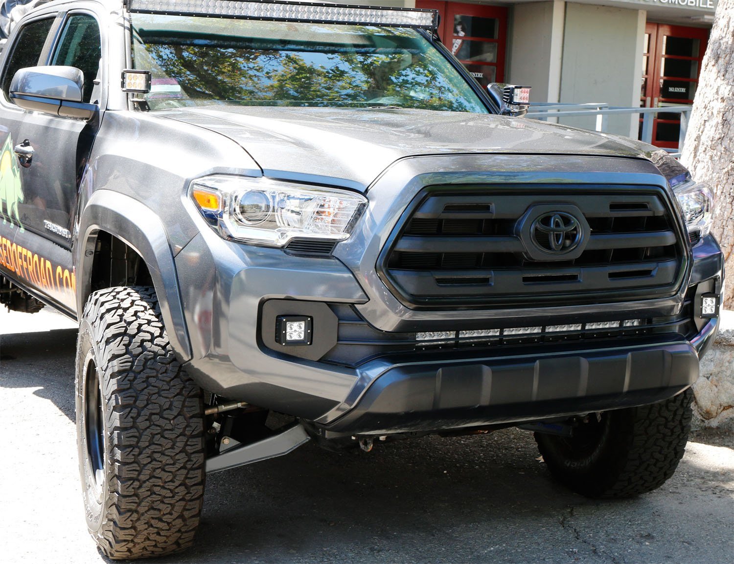 40W CREE LED Pods with Bracket, Fog Light Bezels & Wiring Kit - Compatible with 2016-2023 Toyota Tacoma - Perfect for Off-Roading, Night Driving & Truck Customization