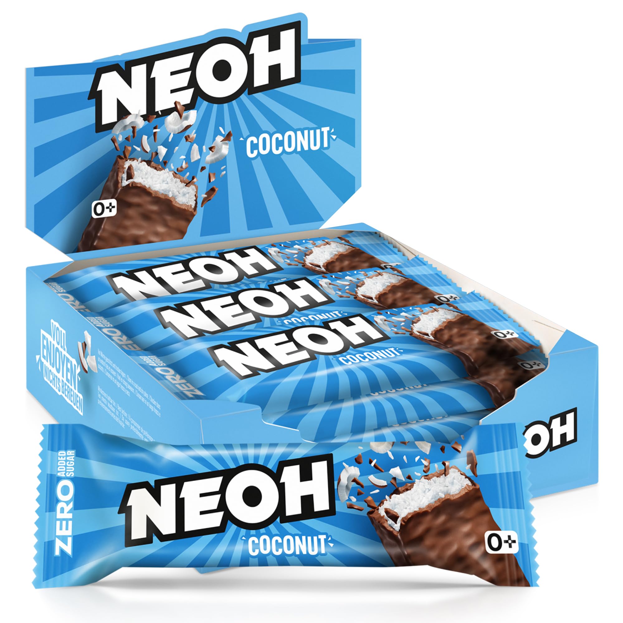 Keto Chocolate Dipped Coconut Bars - Low Carb, Gluten Free, Plant Based Snacks with No Added Sugar | 12 Pack of 1oz Individually Wrapped Bars for Weight Loss, Diabetic Friendly & Healthy On-The-Go Snacking