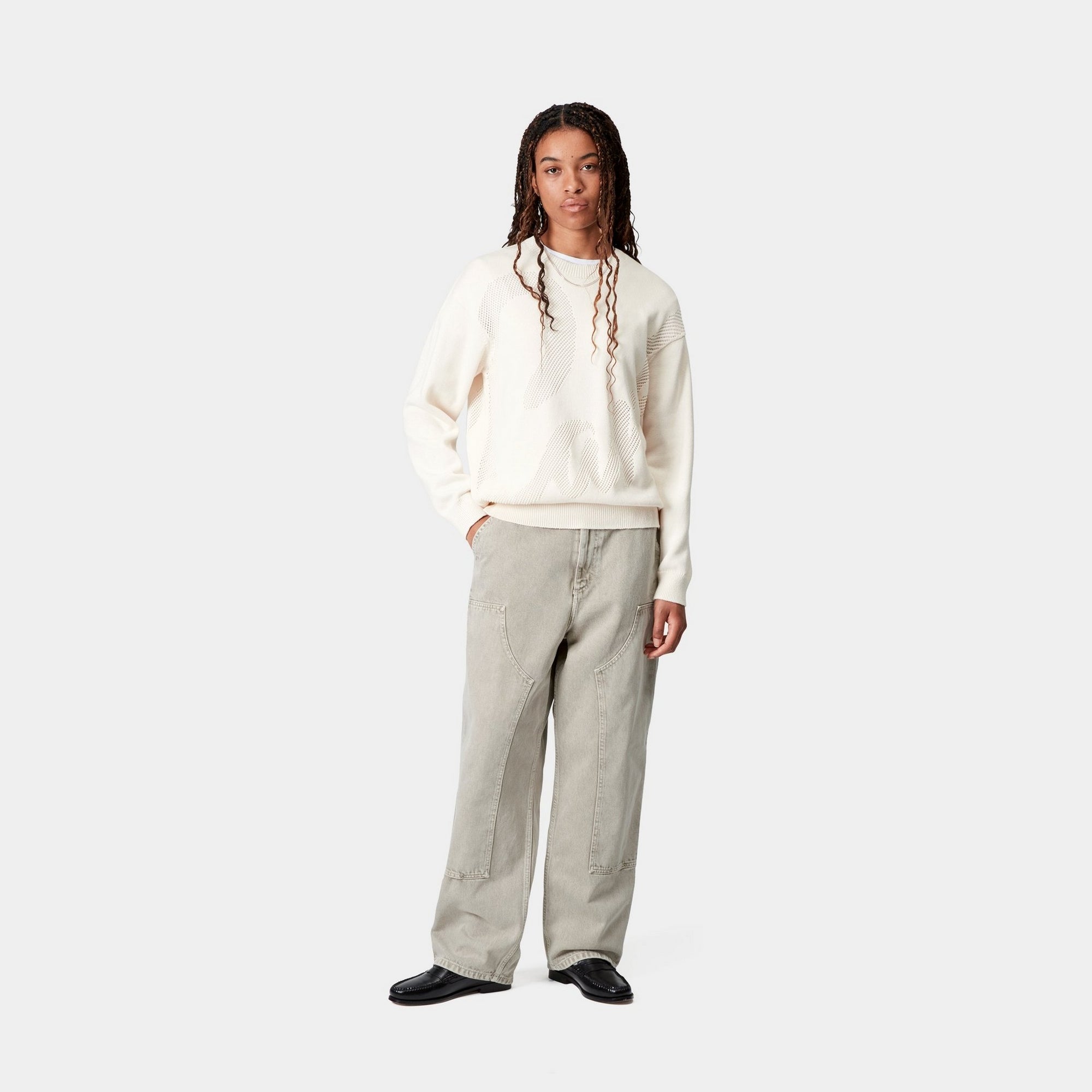 Women's Brandon Double Knee Pant - Chalk Wash & Opuntia | Durable Work Pants for Outdoor Activities, Hiking, and Casual Wear