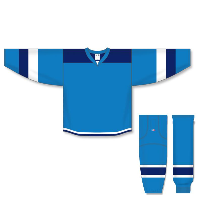 Custom Athletic Knit Pro Jersey 7400 - Blue, Navy, White | High-Performance Sports Apparel for Football, Basketball & Team Uniforms