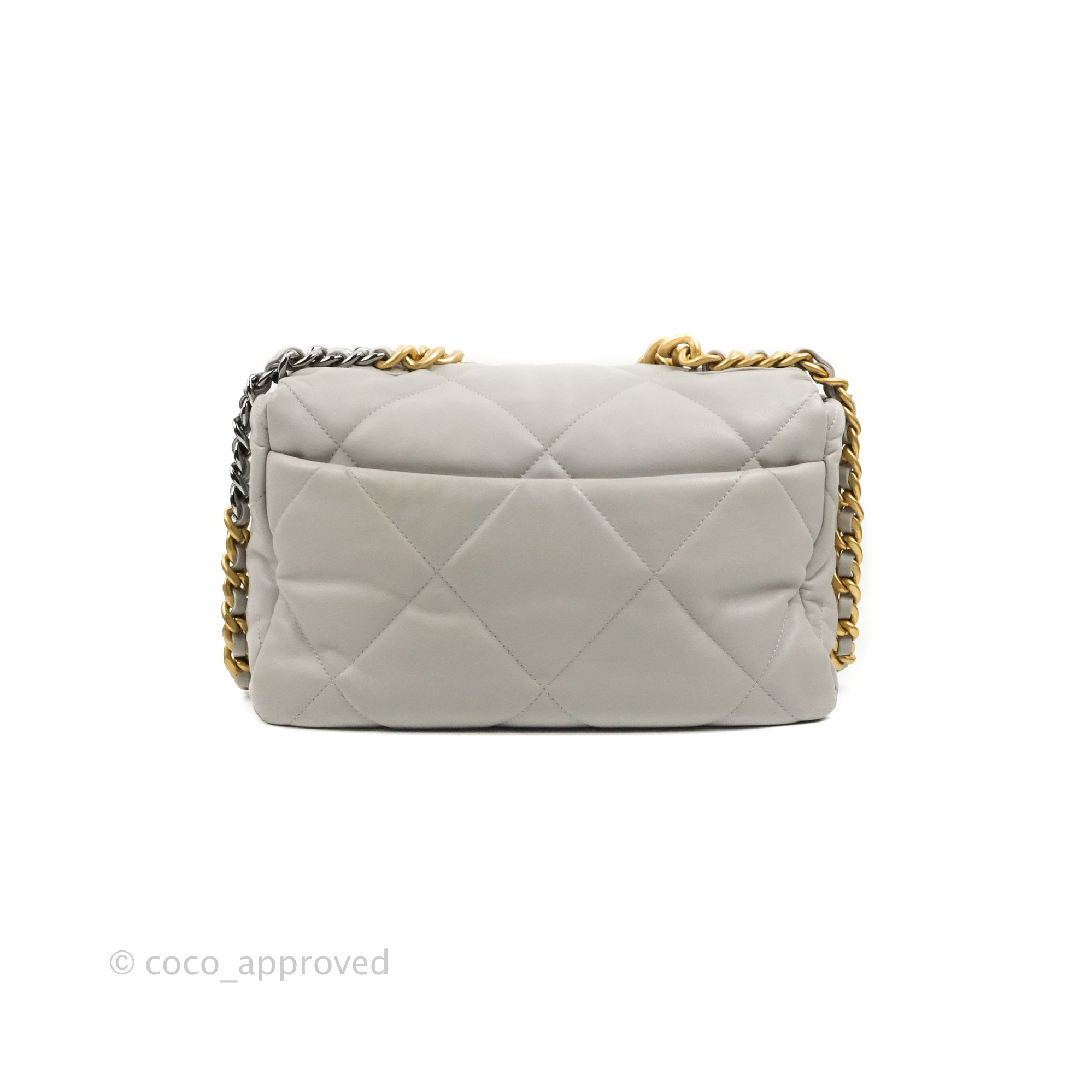 Chanel 19 Medium Grey Mixed Hardware Flap Bag - Luxury Designer Handbag for Women | Perfect for Work, Evening Events & Everyday Use