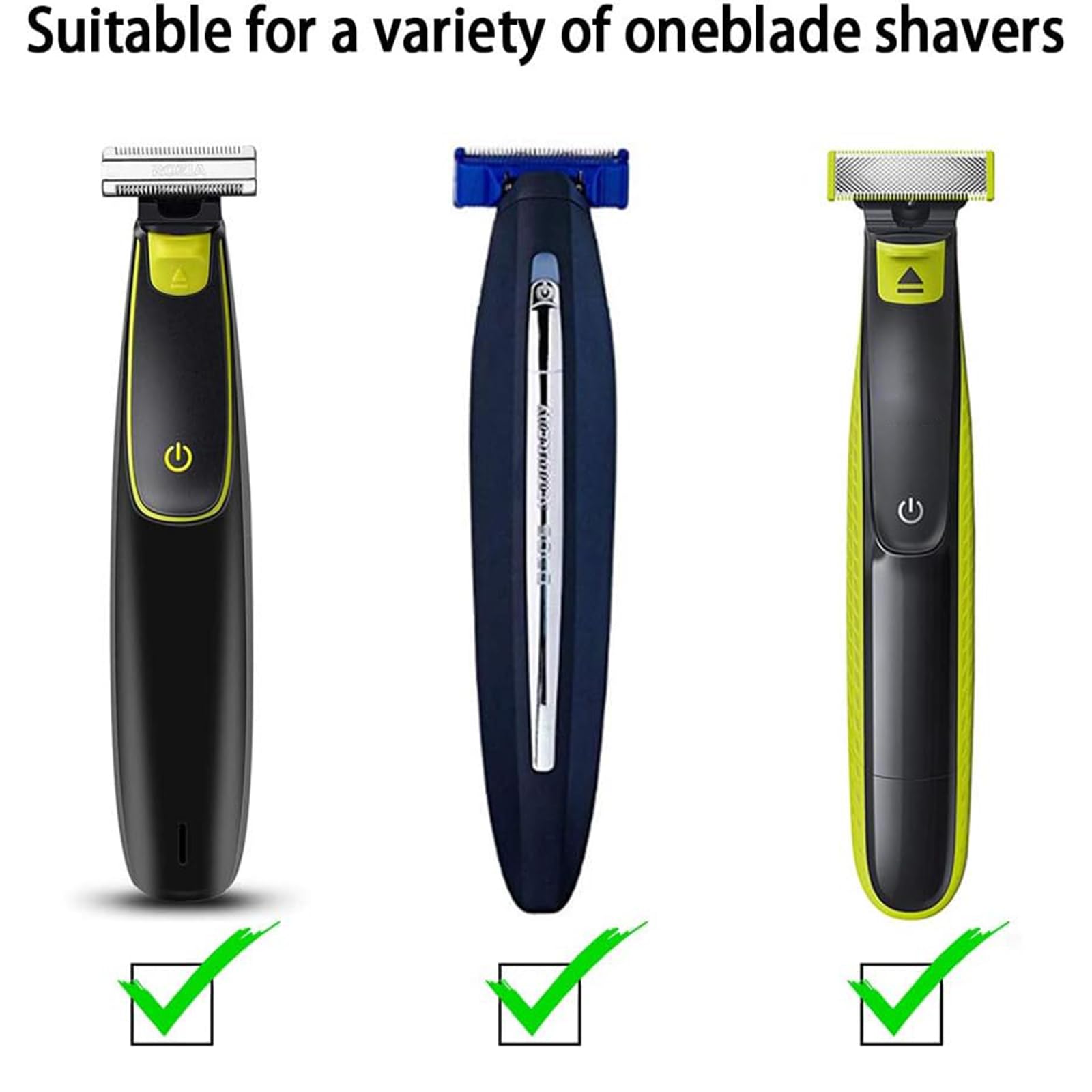 INVODA 2PCS Replacement Razor Heads for Micro Touch Solo Trimmer - Includes 1 Shaver & EVA Storage Case - Perfect for Travel, Grooming, and Personal Care