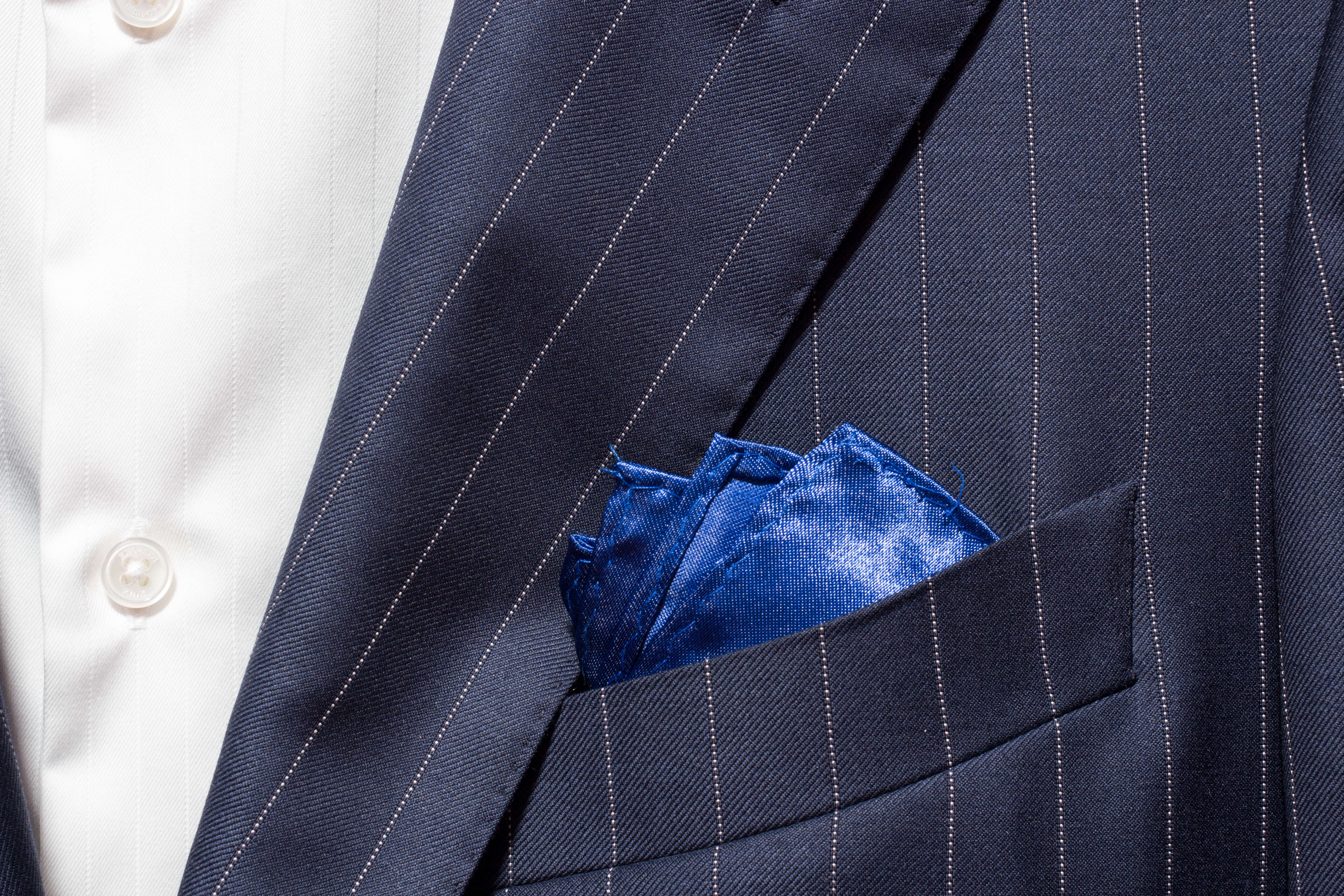 Royal Blue Pocket Square for Men - Elegant Silk Handkerchief for Weddings, Suits & Formal Events | Perfect Gift for Grooms & Gentlemen