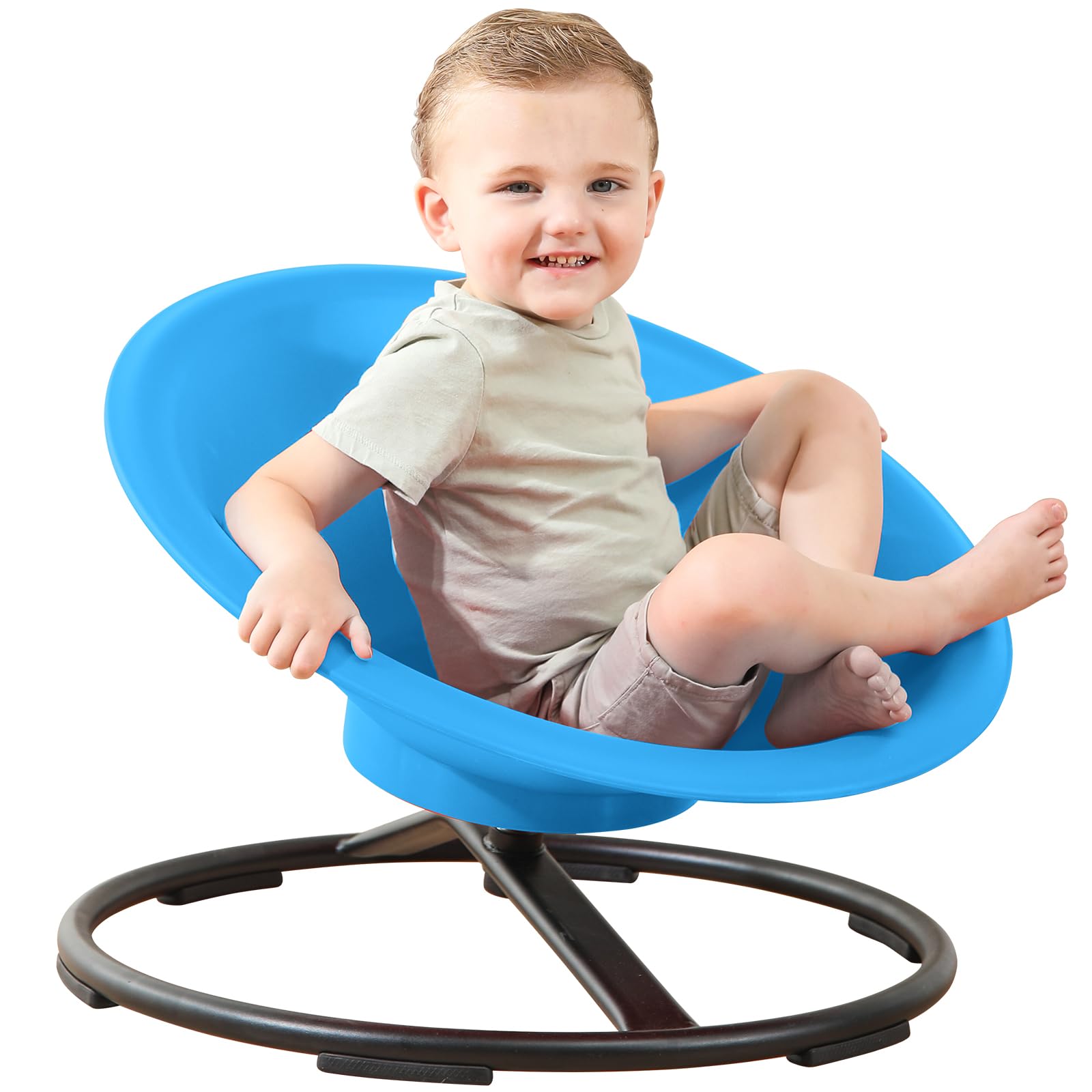 Sensory Spinning Chair for Autistic Kids - Sit & Spin Toy for Ages 3+ | Motor Skills Development Swivel Chair | Indoor/Outdoor Educational Activity Toy (Blue) - Perfect for Therapy, Playrooms & Backyard Fun