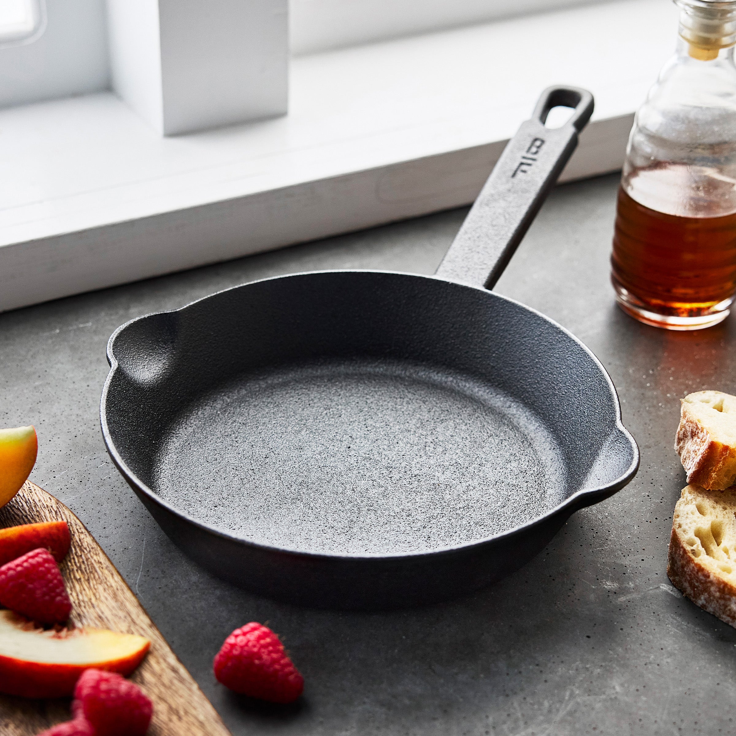 Bobby Flay by GreenPan 8-Inch Cast Iron Skillet - Nonstick Frying Pan for Stovetop & Oven Cooking, Perfect for Searing, Baking & Sauteing