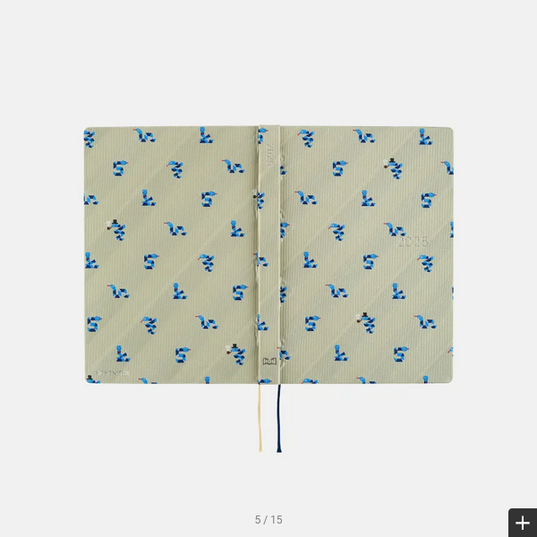 Hobonichi Techo 2025 Planner - Bow & Tie Snake Design A5 Size Daily Journal (January Start, Monday Start) English Edition - Perfect for Work, School & Personal Organization