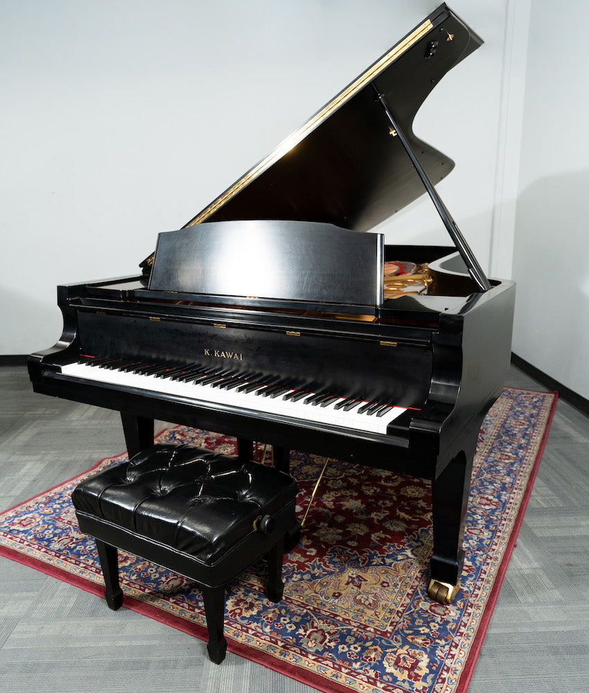 1983 Kawai GS 100 9'0 Grand Piano in Ebony Finish | Used Vintage Piano with Serial Number 1437765 | Perfect for Concert Halls, Music Studios & Luxury Home Decor