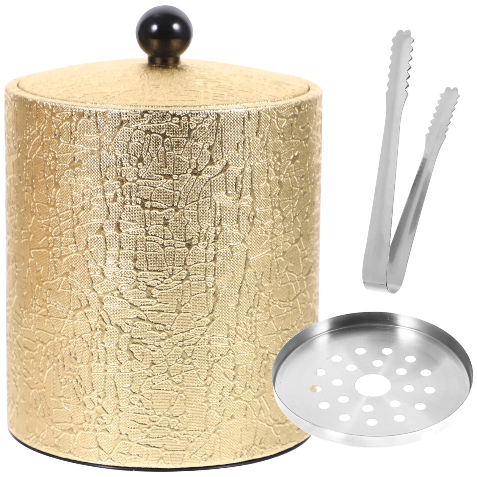 Premium Stainless Steel Ice Bucket with Lid & Ice Tongs - Gold Wine Chiller for Cocktails, Whisky & Champagne - Perfect for Home Bars, Parties & Wedding Receptions
