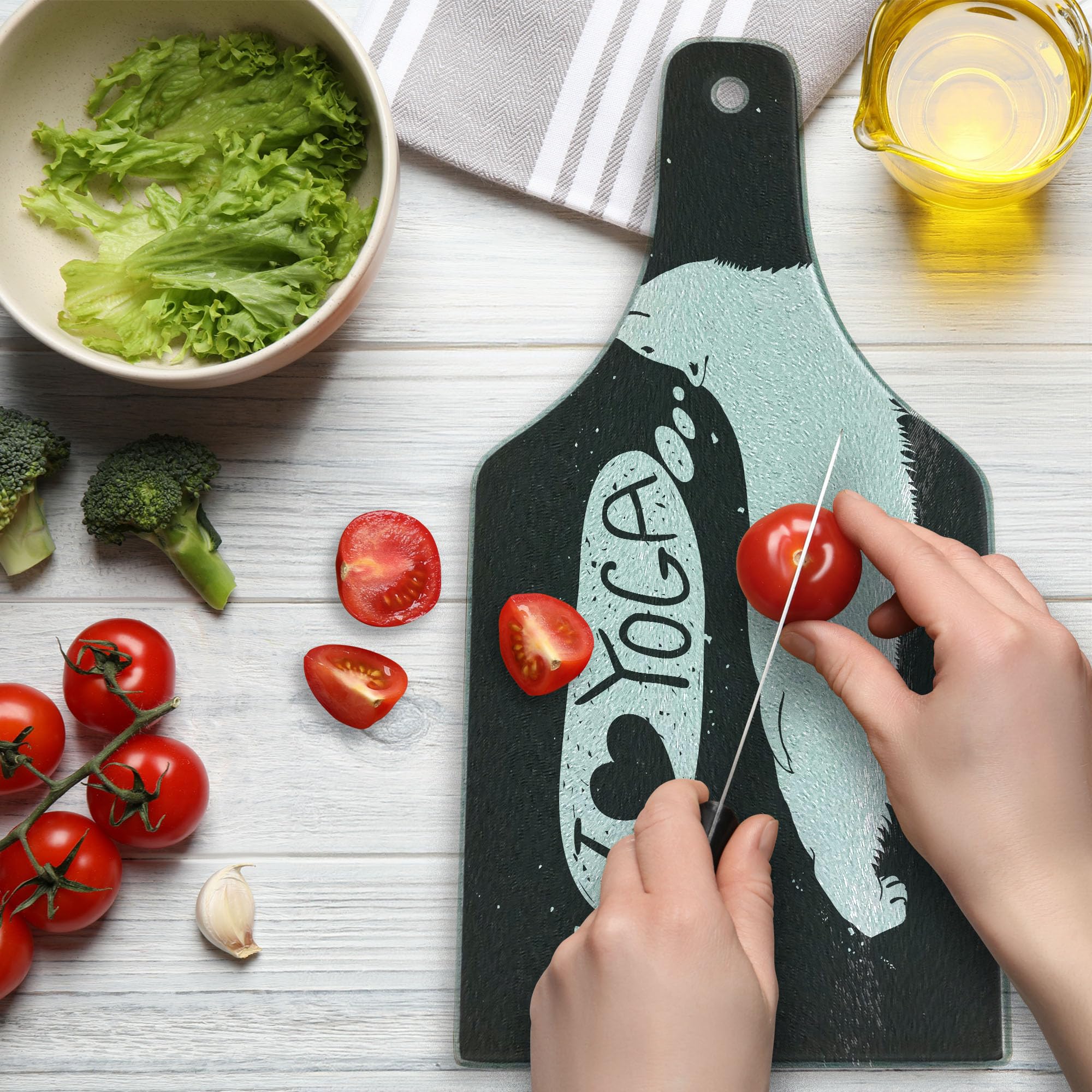 Ambesonne Yoga Cutting Board - Polar Bear 