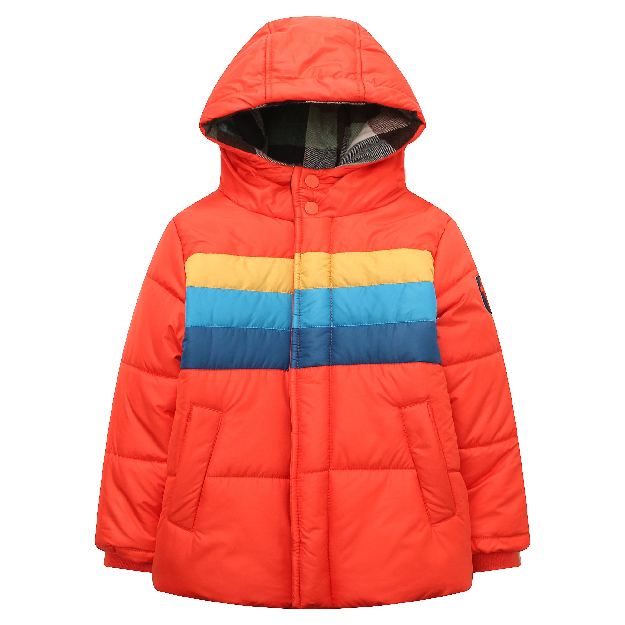 Richie House Boys' Hooded Padded Jacket - Warm Winter Coat for Kids, Perfect for Outdoor Play & School Activities