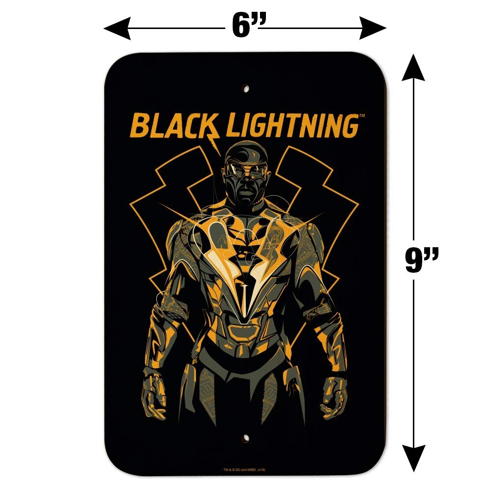 Black Lightning Graphic Sign for Home, Office & Business - Modern Wall Art Decor for Living Room, Workspace & Retail Stores