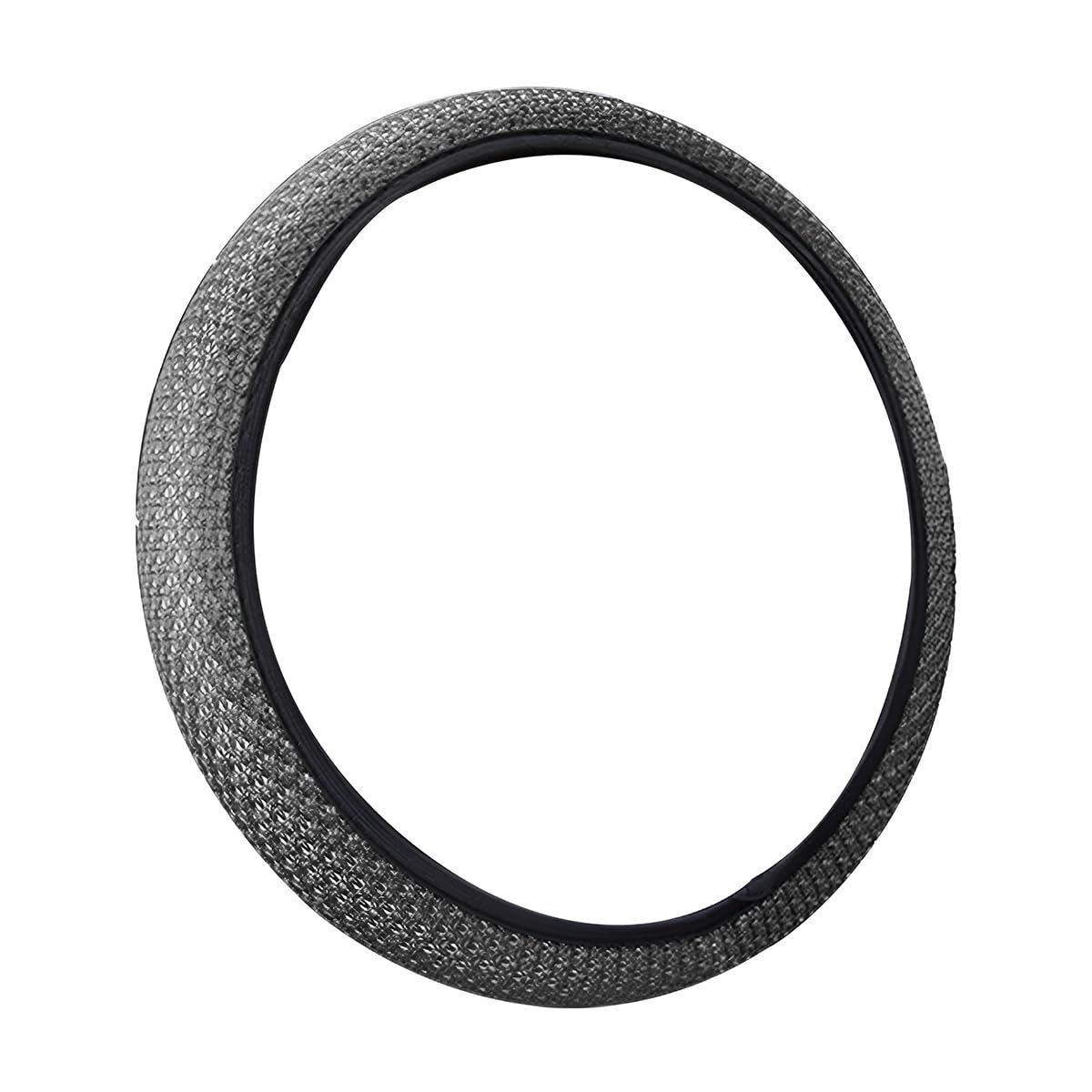 Premium Elastic Microfiber Steering Wheel Cover - 15 Inch Universal Fit for SUVs, Vans, Sedans & Trucks | Non-Slip Grip | Winter Warm & Summer Cool Comfort | Gray Ice Silk Design | Perfect for Commuting, Road Trips & Daily Driving