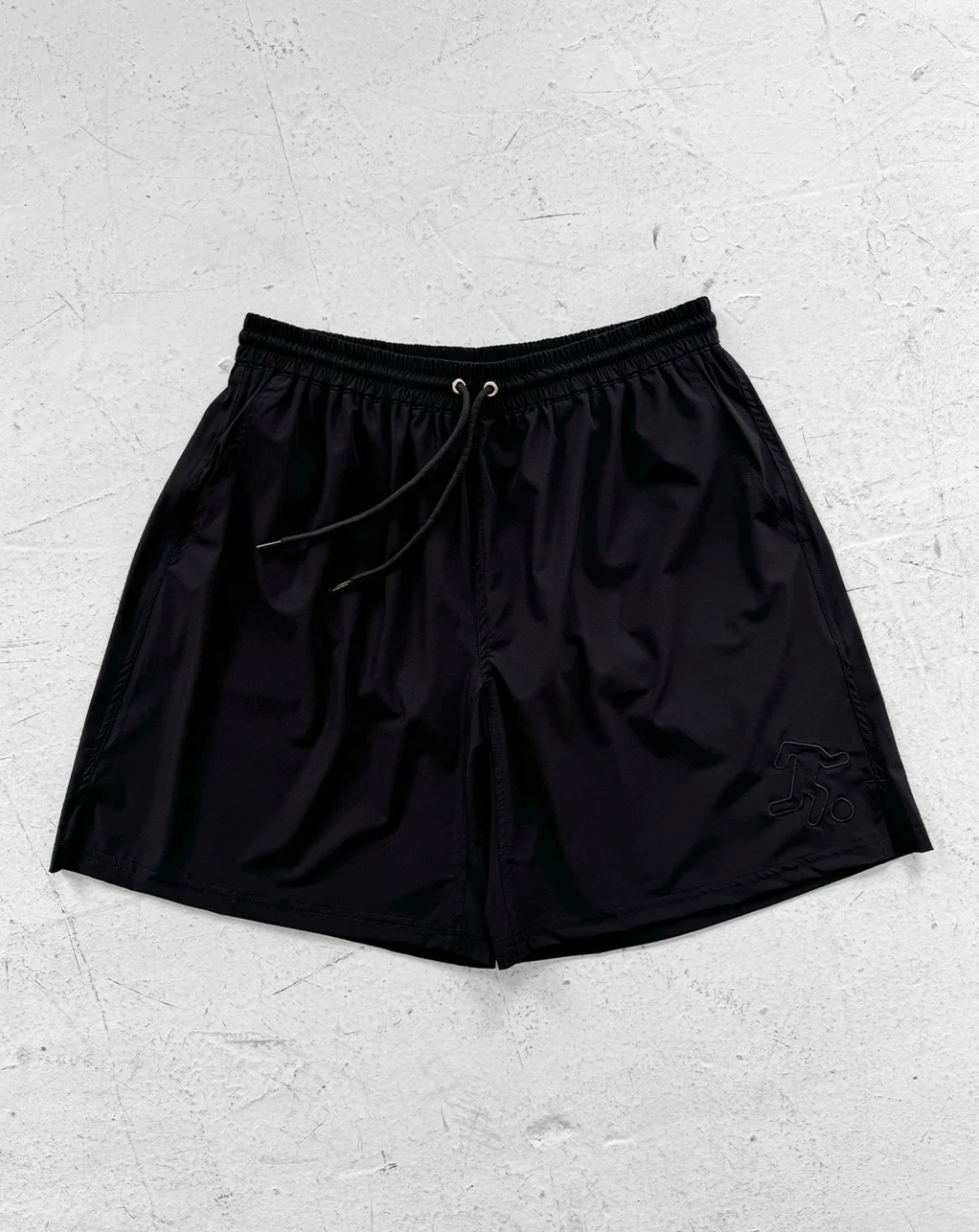 Scenes NY Nylon Team Shorts for Men - Lightweight Quick-Dry Athletic Shorts with Pockets - Perfect for Running, Gym Workouts & Casual Wear (Black)