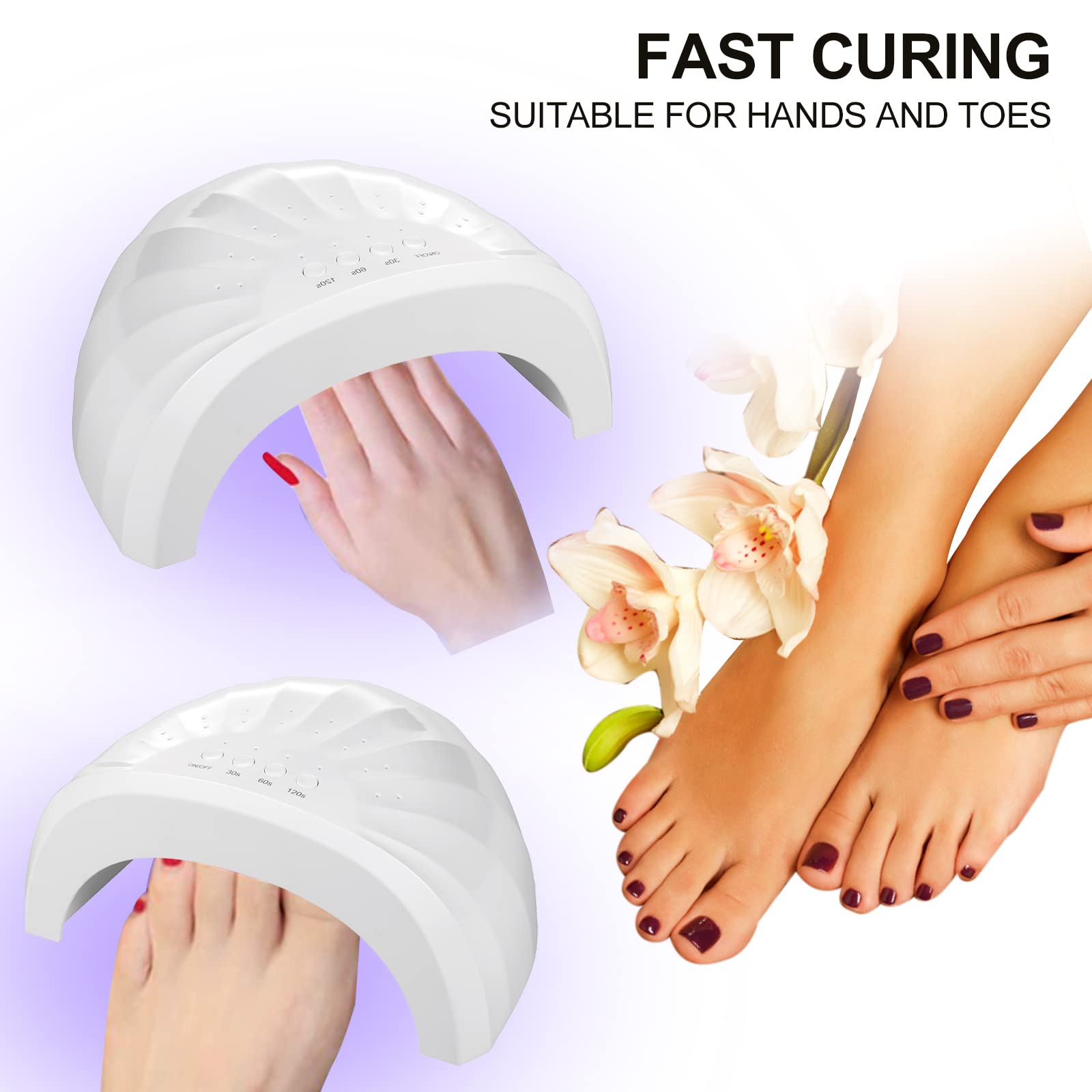 EXCLUZO Professional Nail Dryer Lamp with 3 Timer Settings - Fast UV/LED Curing for Gel Polish, Manicure & Pedicure - Perfect for Home & Salon Nail Care (Great Gift for DIY Nail Enthusiasts)