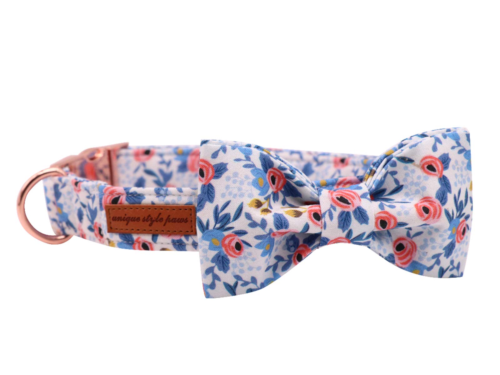 Stylish Adjustable Dog Collar with Bow Tie - Fashionable Pet Collars for Small Medium Large Dogs & Cats - Perfect for Weddings, Parties & Daily Walks